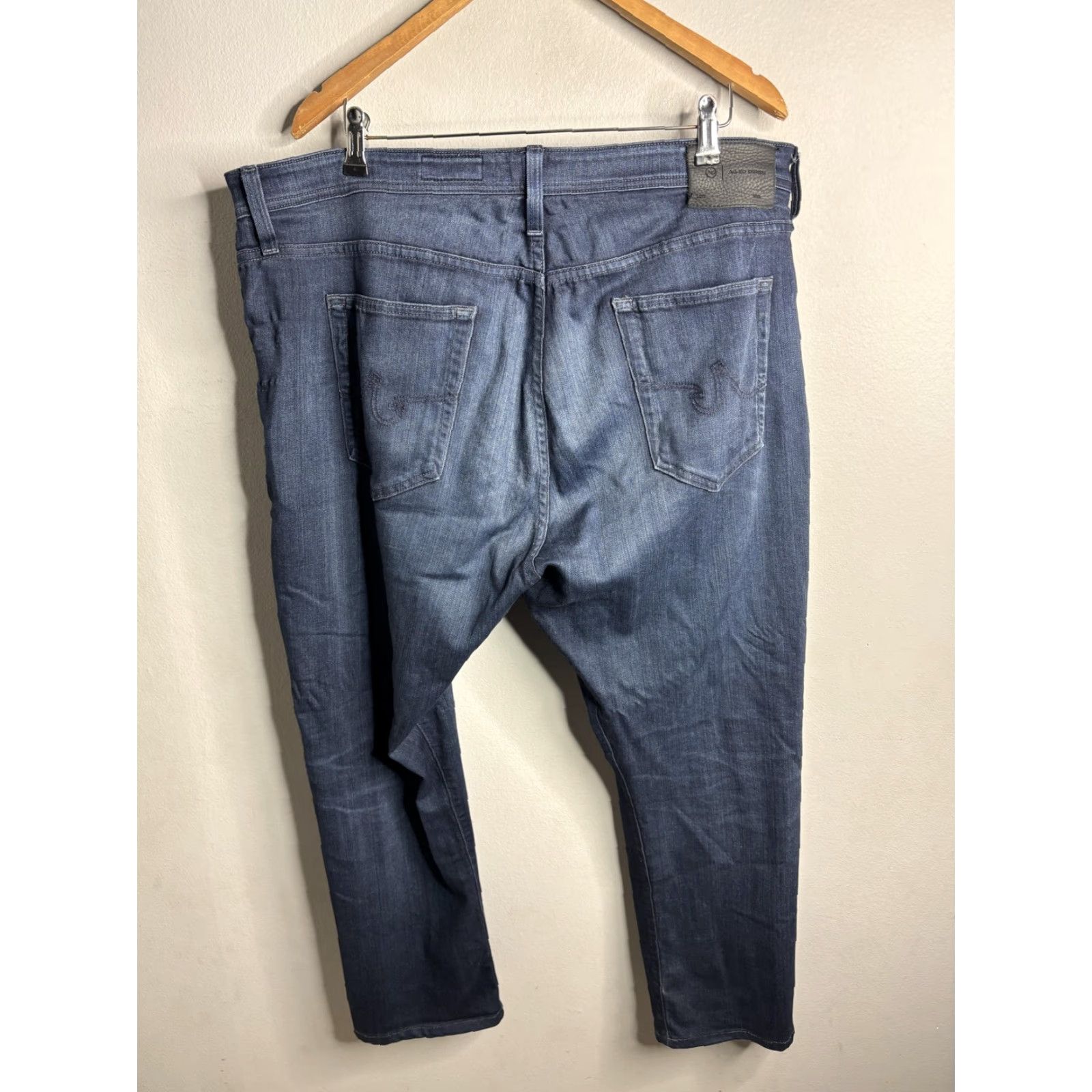 Denime AG Adriano Goldschmied Everett Jeans Mens Slim Straight 37x31 Blue Denim Size US 37 - 5 Thumbnail