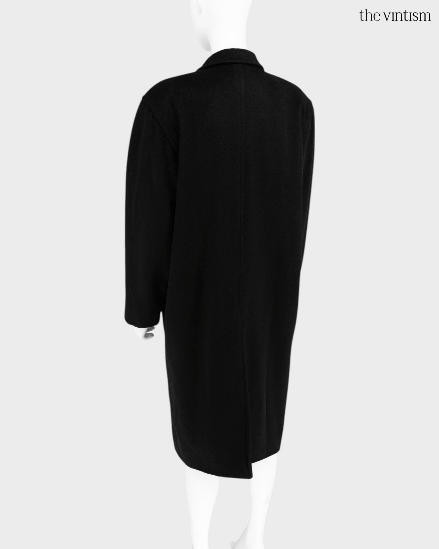Escada Escada Vintage Black Long Coat in Llama, Alpaca Blend Size L / US 10 / IT 46 - 8 Thumbnail