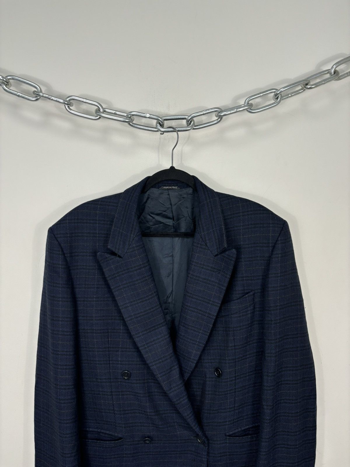 GF Ferre Vintage Gianfranco Ferre 0001 Studio Glen Plaid Wool Blazer Size 46R - 4 Thumbnail