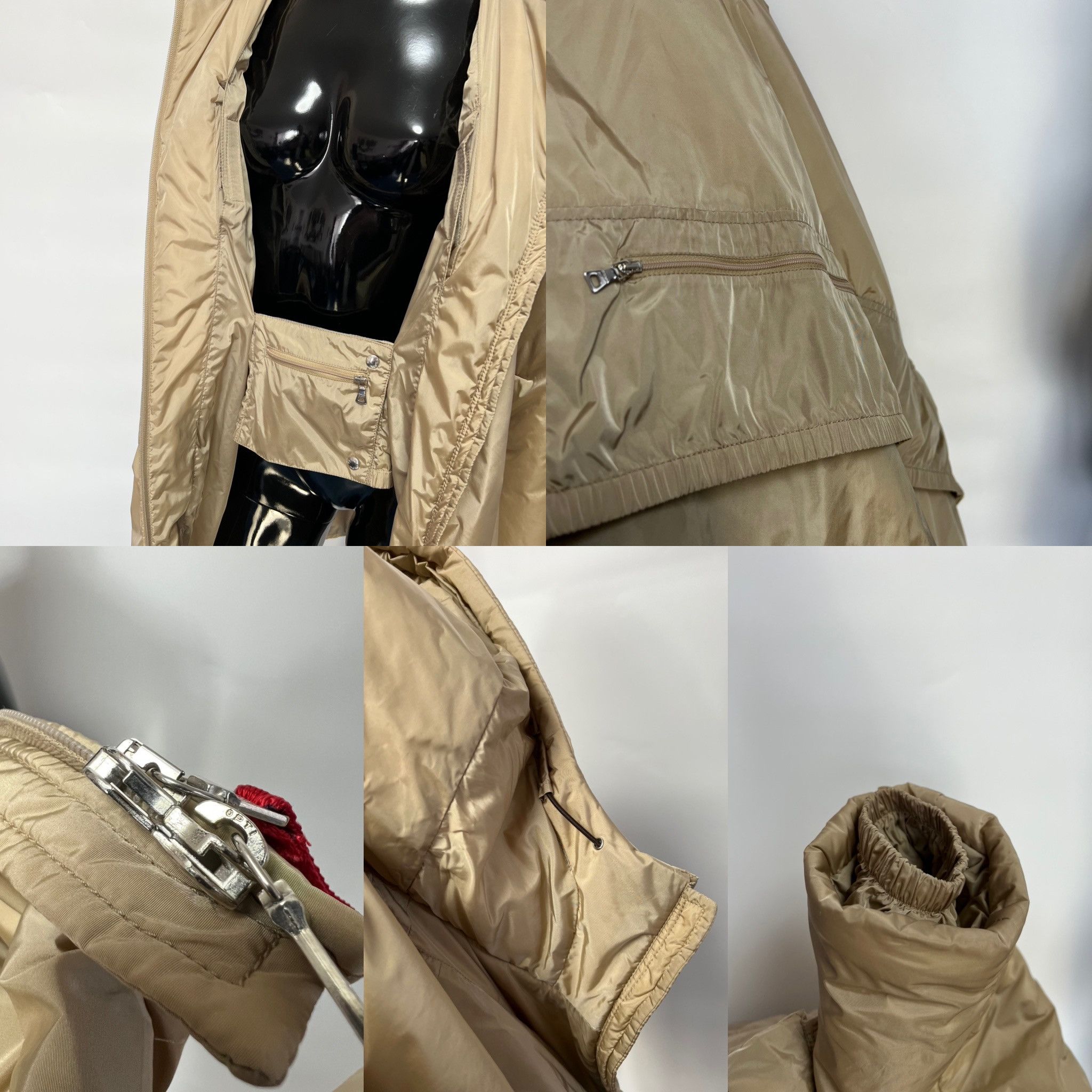 Prada × Vintage Prada Vintage Beige Full Zip Hooded Jacket Size IT46 Size L / US 10 / IT 46 - 6 Thumbnail