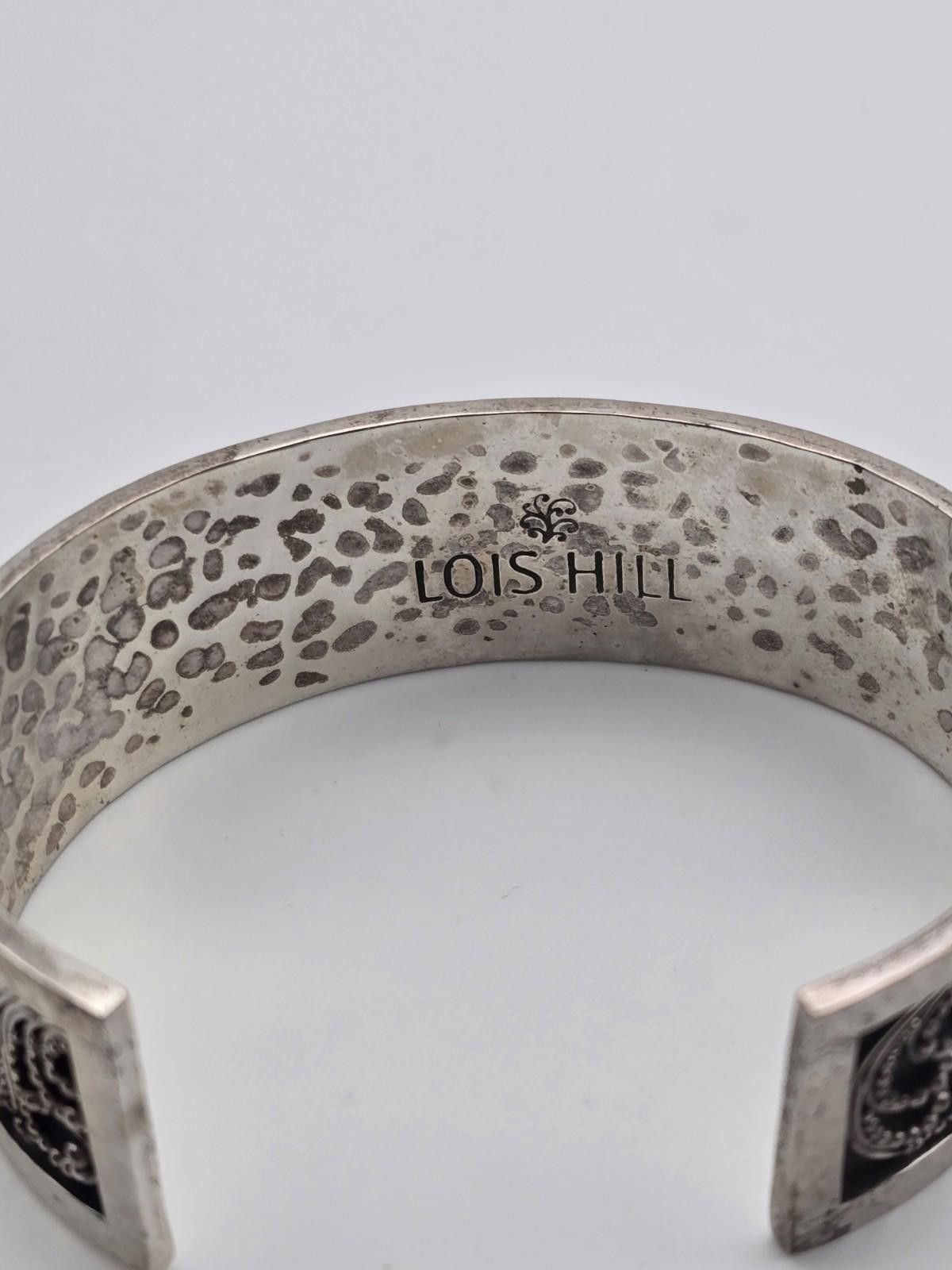Other Lois Hill Sterling 925 Oxidized Filigree Cuff Bracelet Size ONE SIZE - 6 Thumbnail