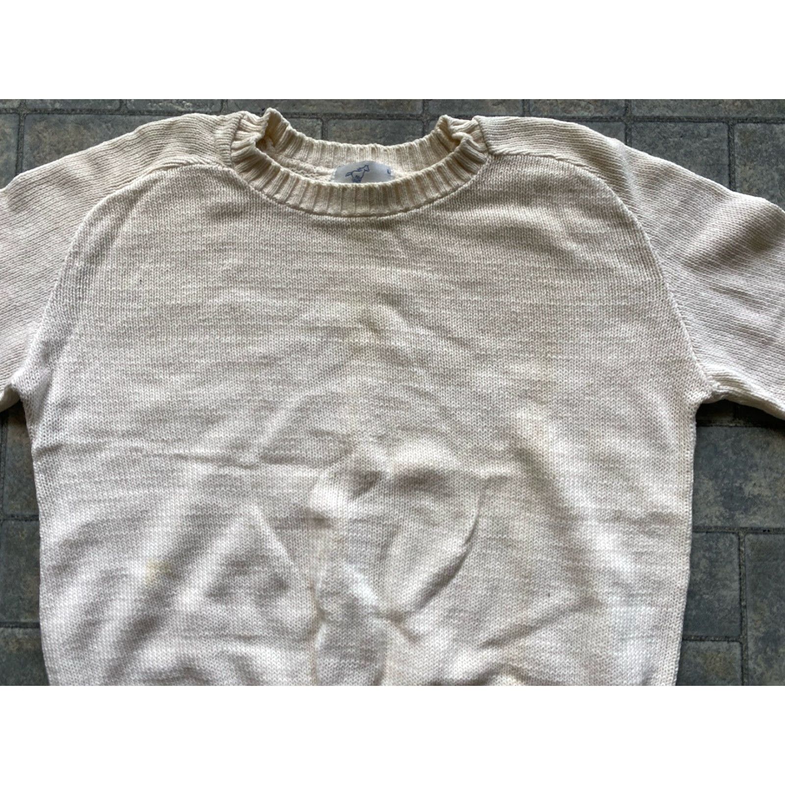 Wrangler VINTAGE Wrangler Womens Sweater L Ivory USA Pullover Long Sleeve Made In USA Size L / US 10 / IT 46 - 5 Thumbnail
