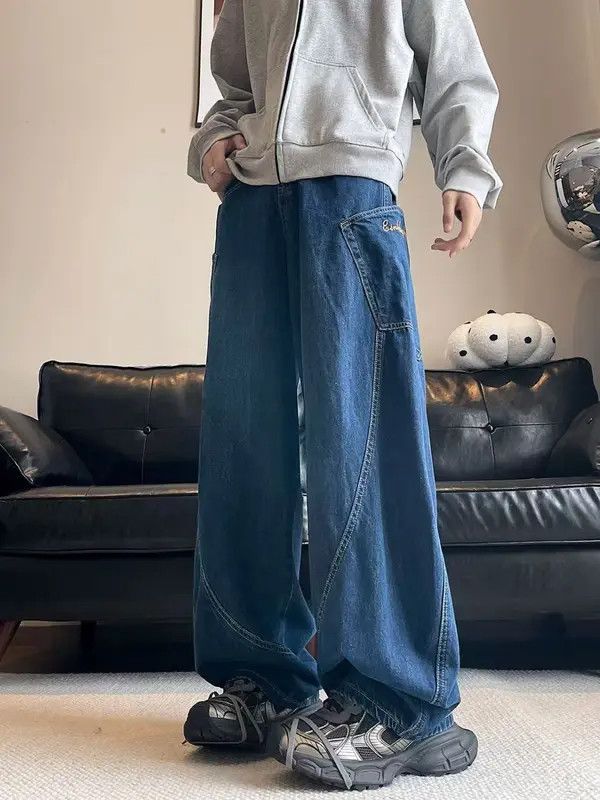 Japanese Brand Yuki Blue washed American vintage loose straight jeans y2k Size US 32 / EU 48 - 6 Thumbnail