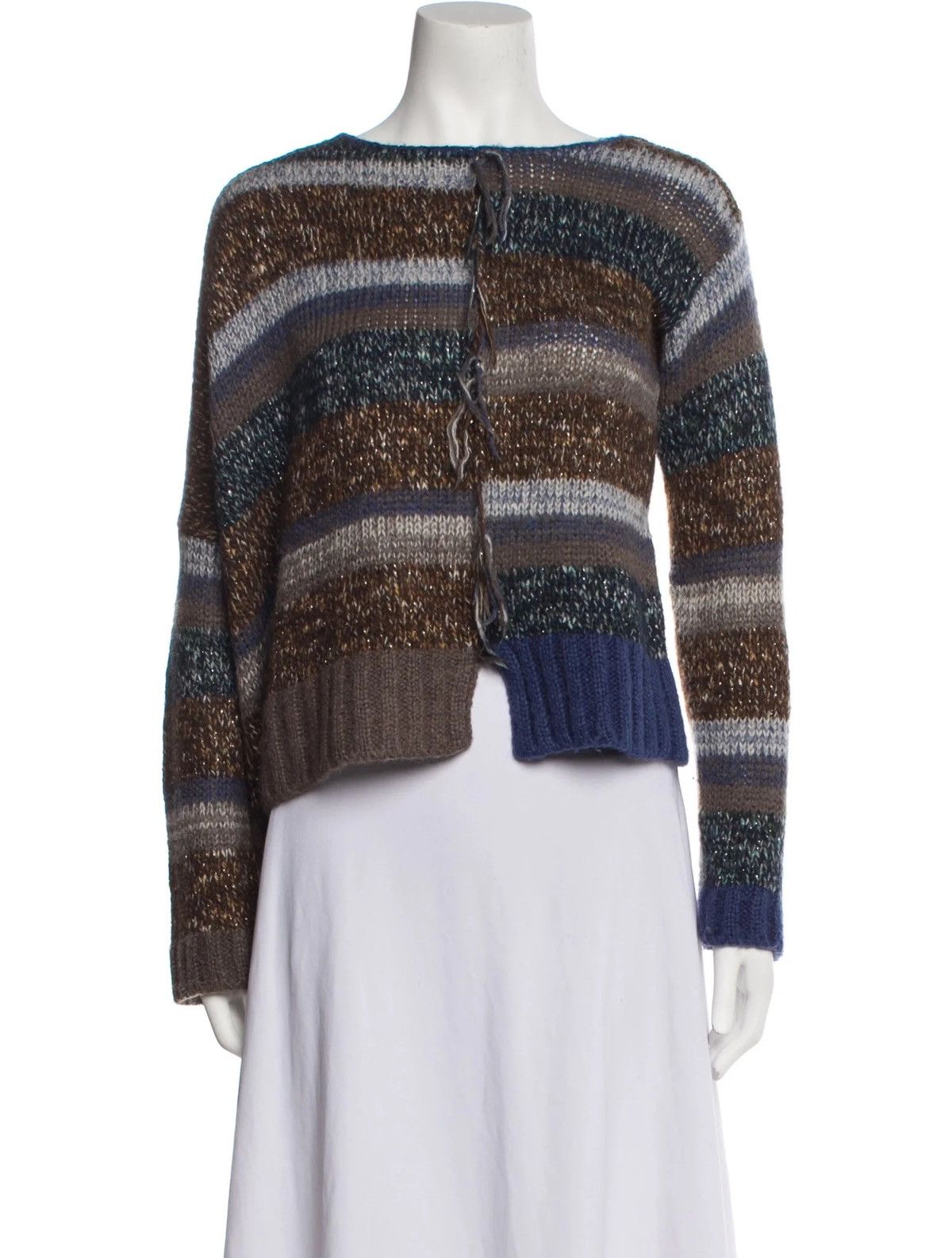 Zadig & Voltaire Zadig & Voltaire Multicolor Tie-Front Knit Sweater Size XS / US 0-2 / IT 36-38 - 1 Thumbnail
