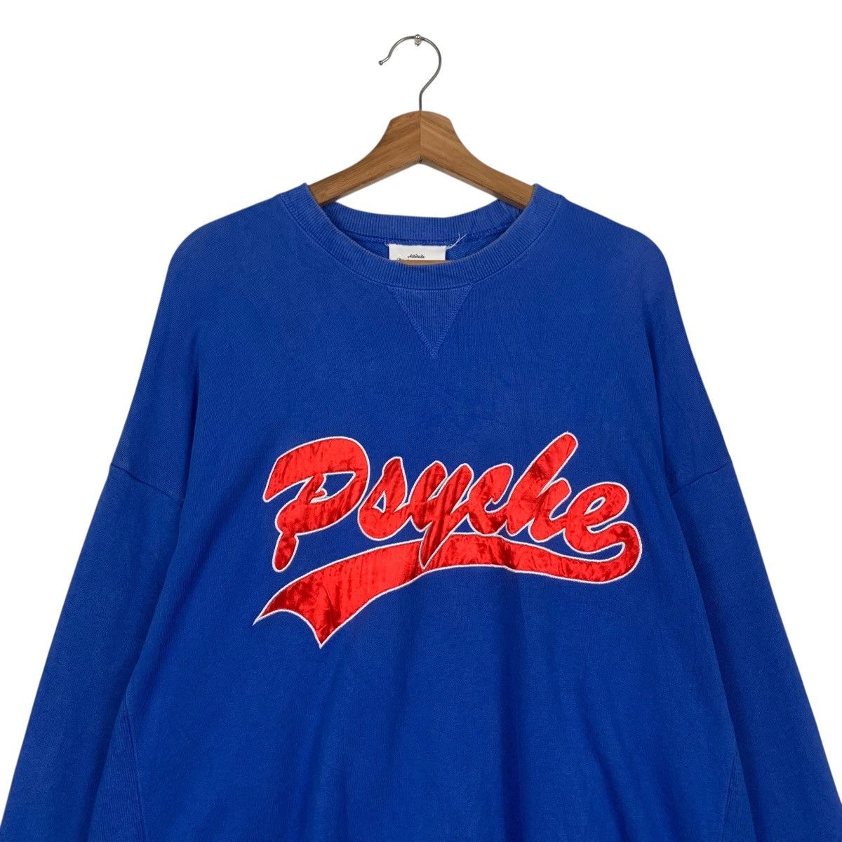 Japanese Brand Attitude Make Style! PSYCHO Crewneck Sweatshirt #3606-C165 Size US XL / EU 56 / 4 - 2 Thumbnail