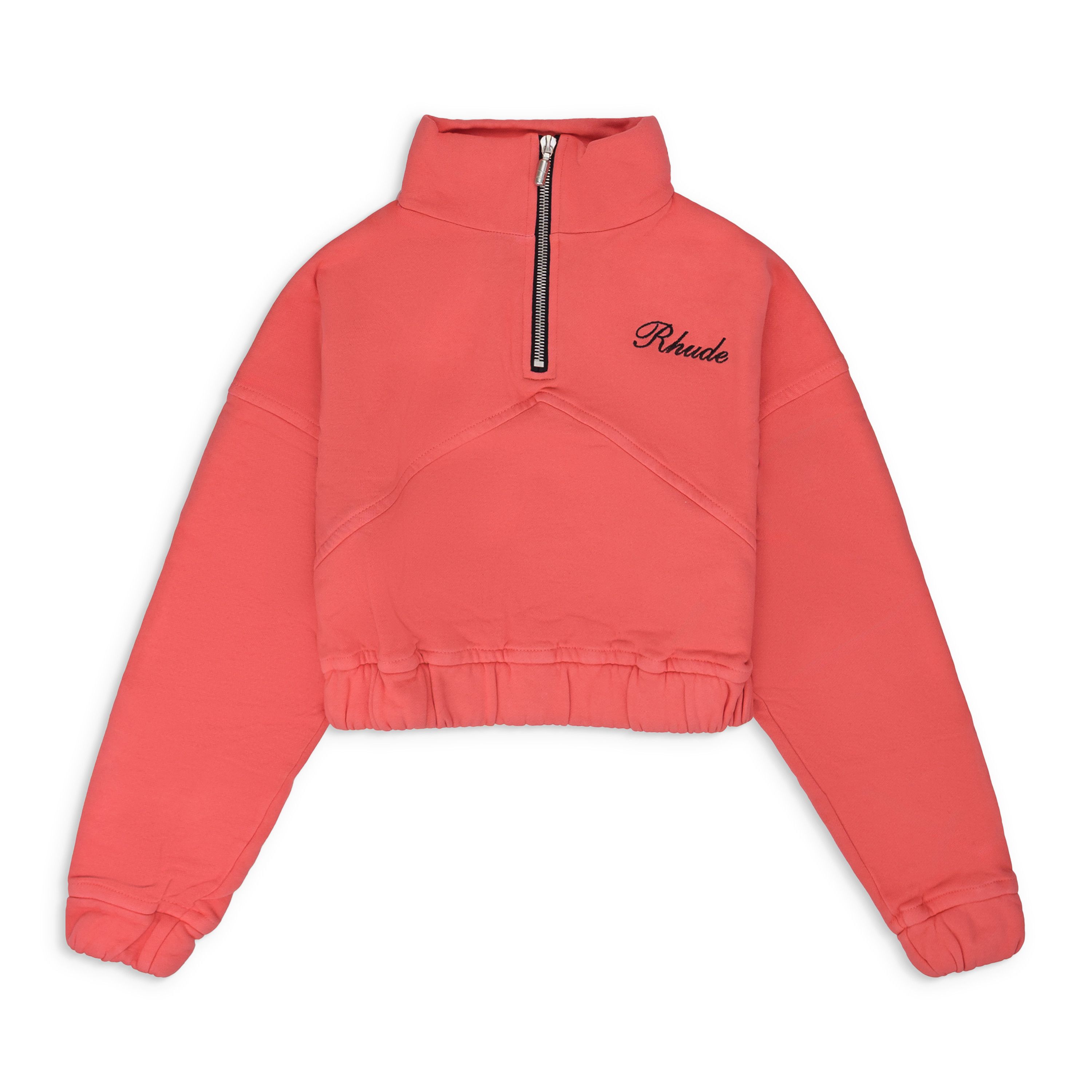 Rhude Logo Cropped Quarter Zip Sweater SIZE XS Size US XS / EU 42 / 0 - 1 Thumbnail