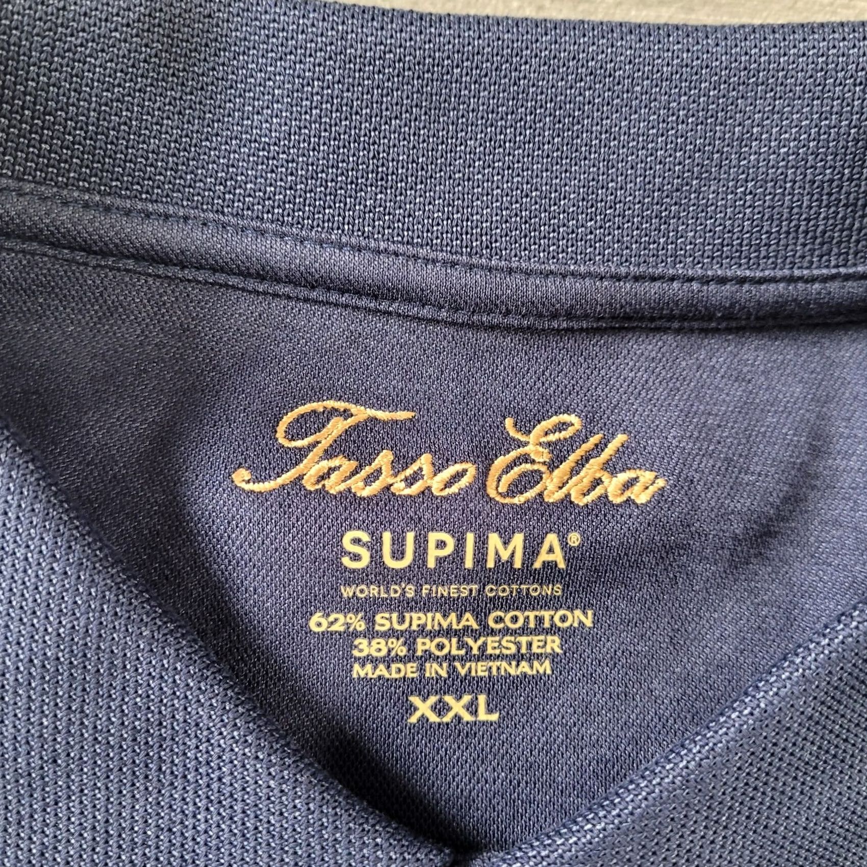 Tasso Elba Tasso Elba Mens Polo Shirt XXL 2XL Black Supima Cotton Zone Cotton Casual Golf Size US XXL / EU 58 / 5 - 4 Thumbnail