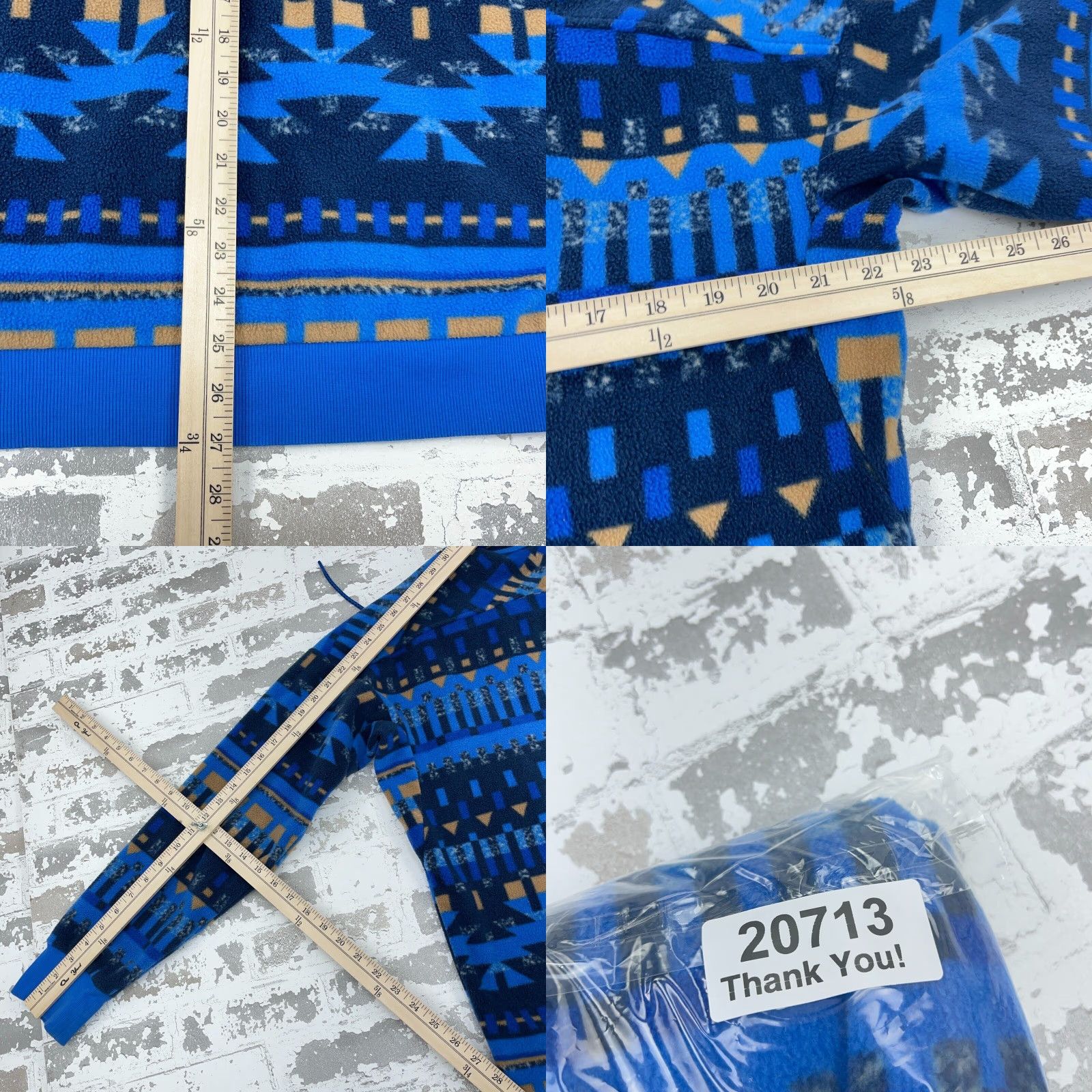 Vintage Columbia Pullover Sweater Men Small Blue Fleece Knit Geometric Aztec Classic Modern Outdoor Casual Travel Workwear Size US S / EU 44-46 / 1 - 8 Thumbnail