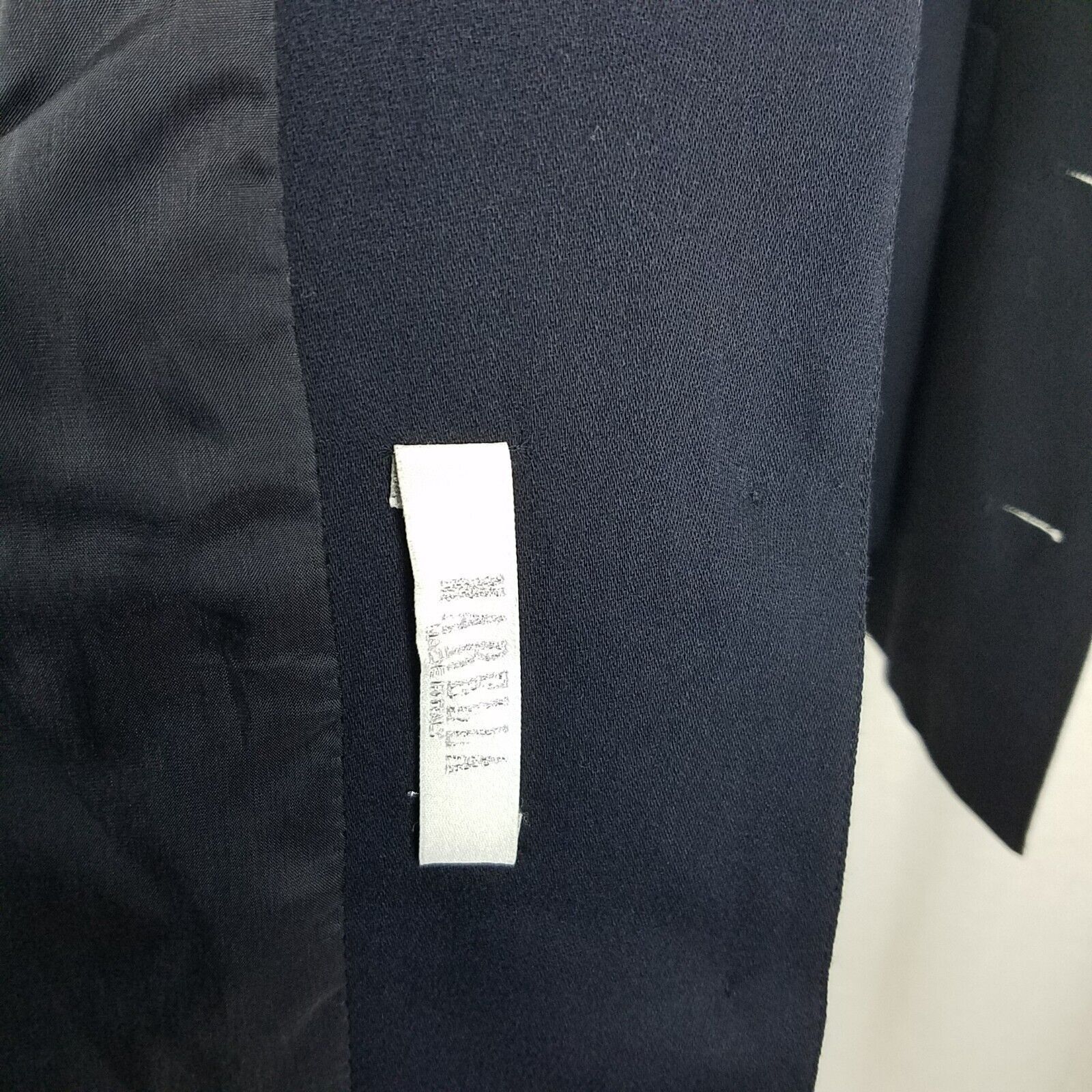 Marella Marella Worsted Wool Navy Collarless Jacket Blazer Crest 8 Size M / US 6-8 / IT 42-44 - 8 Thumbnail