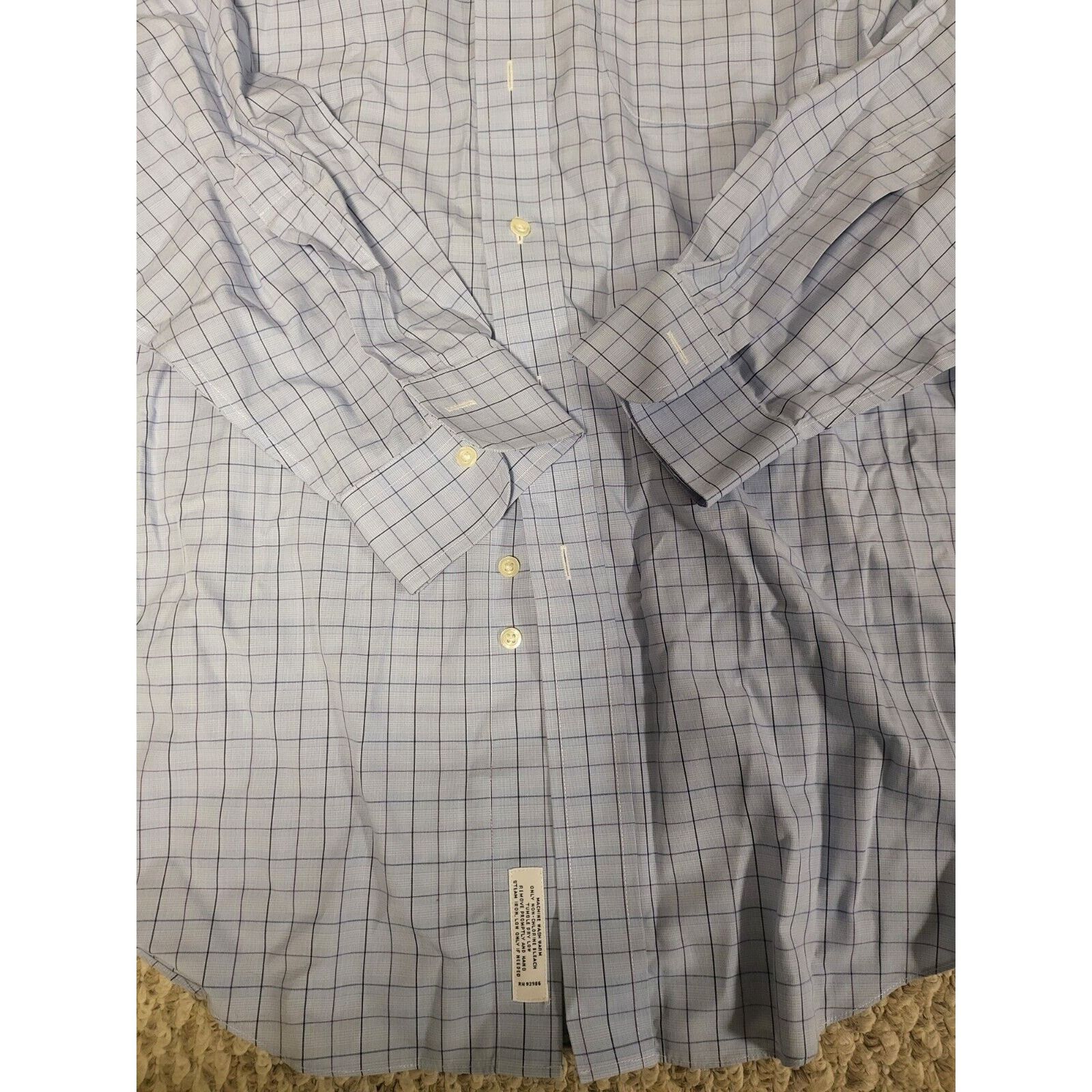 Brooks Brothers Brooks Brothers 16 1/2 34 Mens Dress Shirt Blue Check Size US L / EU 52-54 / 3 - 2 Thumbnail