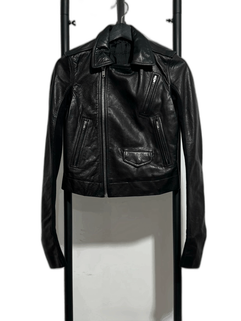 Rick Owens IES Blistered Leather Moto Jacket | Grailed
