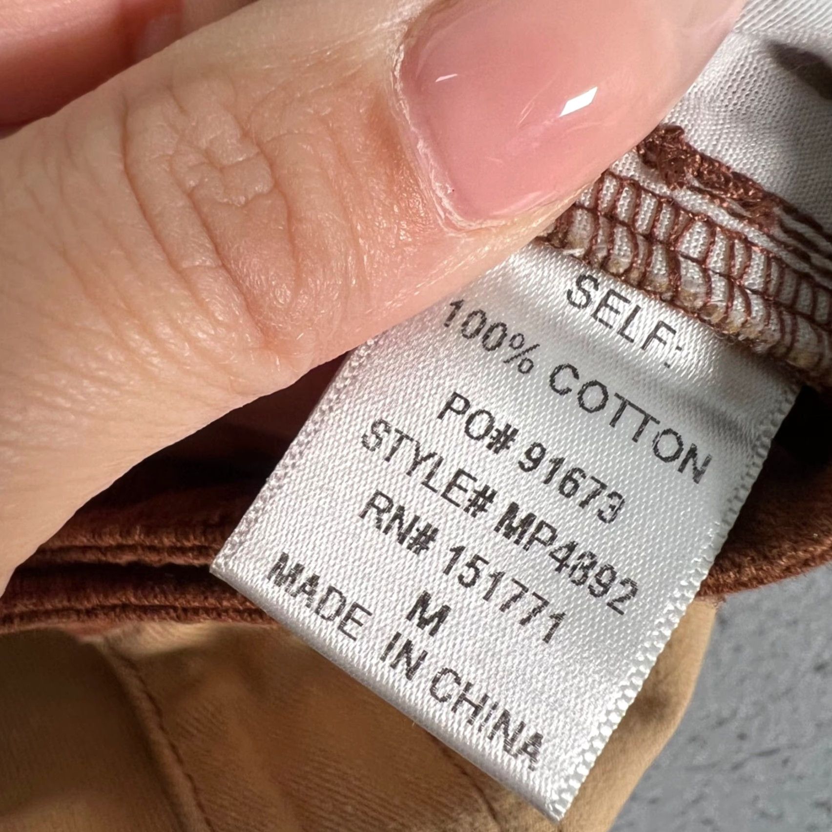 Vintage Le Lis Pants Womens Two-Tone High-Waist Wide Leg M Beige 26in Inseam 28in Cotton Polyester Vintage: No Size 32" / US 10 / IT 46 - 4 Thumbnail