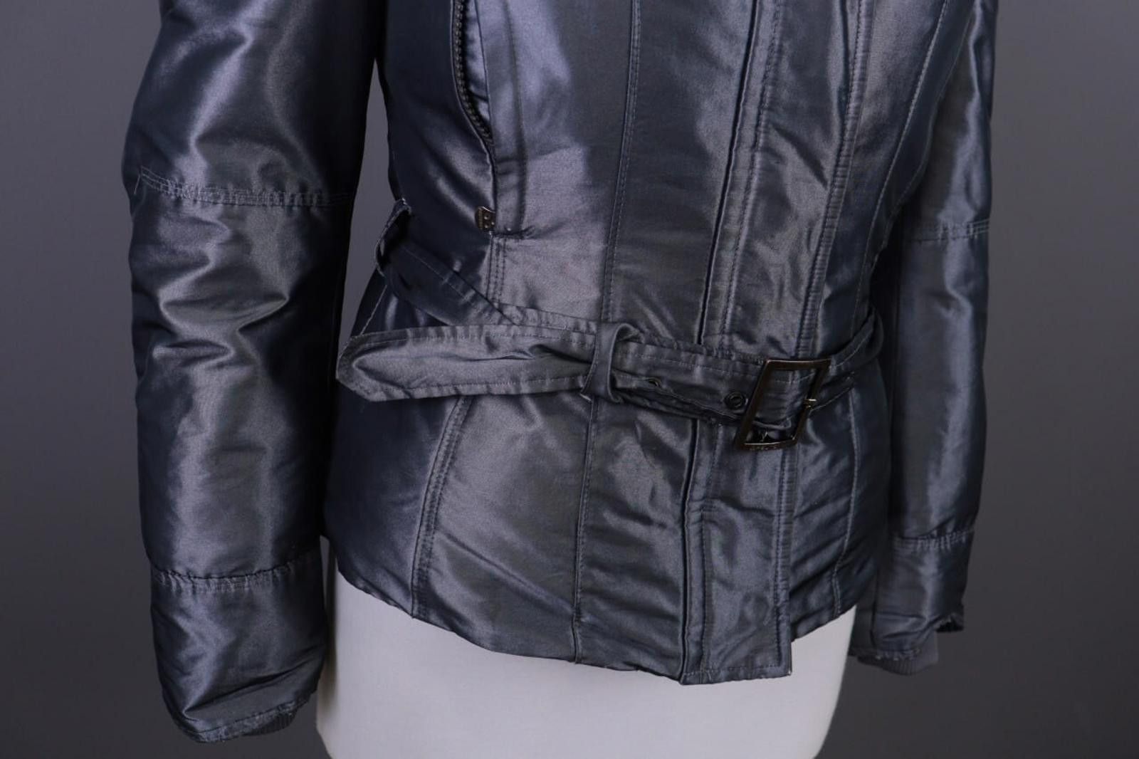 Designer Peuterey Gray Full Zip Faux Fur Belted Hooded Jacket Size L Size 3XL / US 20-22 - 9 Thumbnail