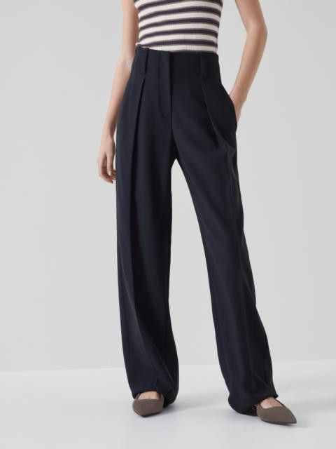 Brunello Cucinelli o1la1rc1a0325 High Waist Pants in Navy Size 26" / US 2 / IT 38 - 1 Thumbnail