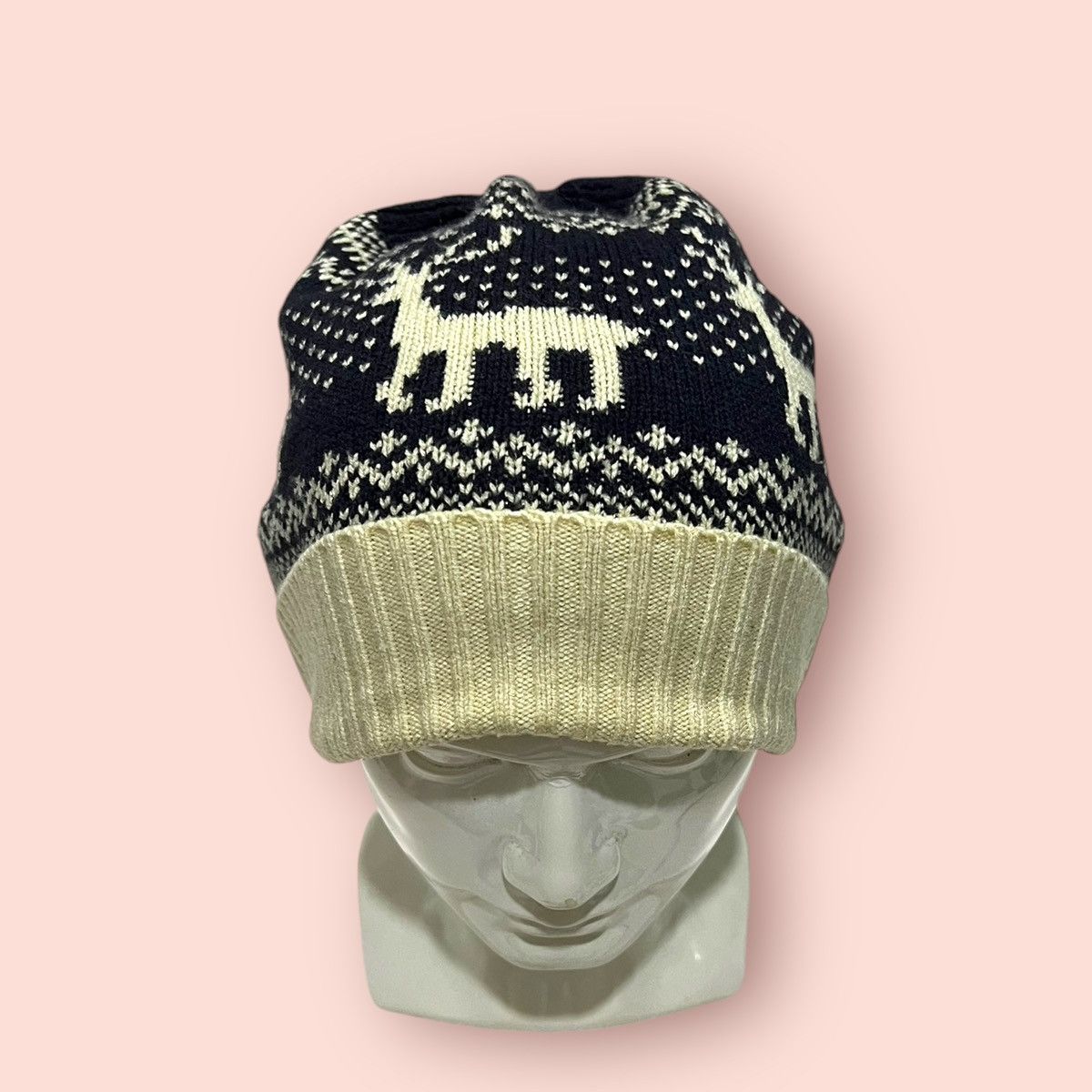 Japanese Brand × Jun Takahashi × Uniqlo VINTAGE UNIQLO DEERS KNITTED CUFFS BEANIE Size ONE SIZE - 3 Thumbnail