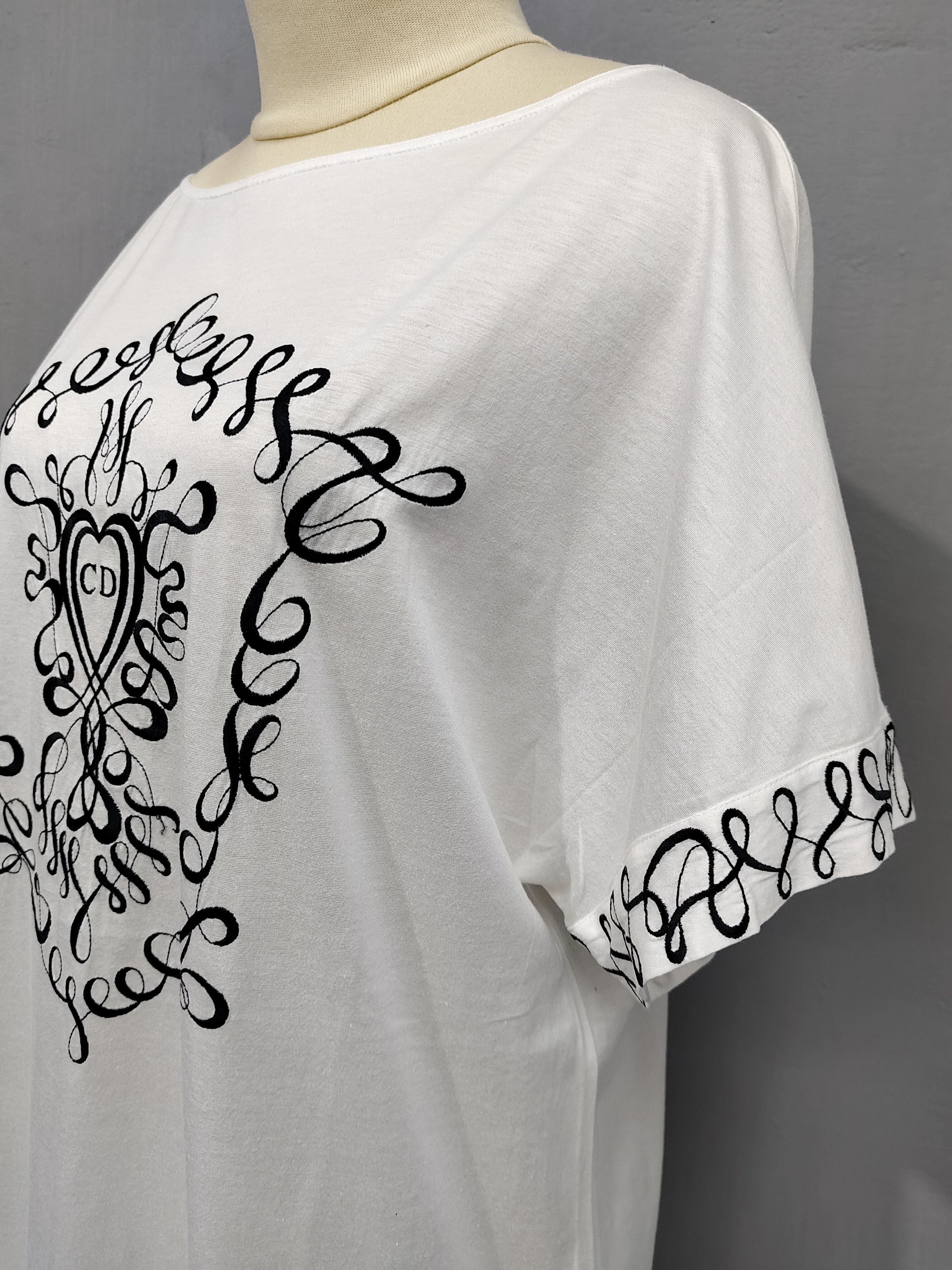 Christian Dior Monsieur Vtg Christian Dior💥Embroidered Logo Tshirt Size L / US 10 / IT 46 - 4 Thumbnail
