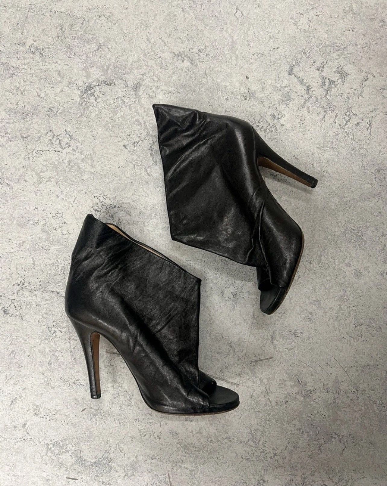 Maison Margiela Maison Margiela Black Wide Leg Boots SS2012 Size US 7.5 / IT 37.5 - 1 Thumbnail