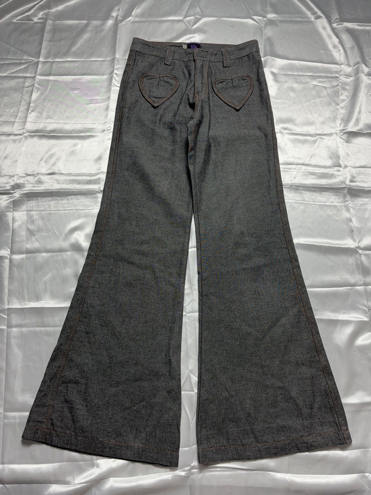 Vintage Vintage coquette style cute flared pants Size 26" / US 2 / IT 38 - 1 Thumbnail