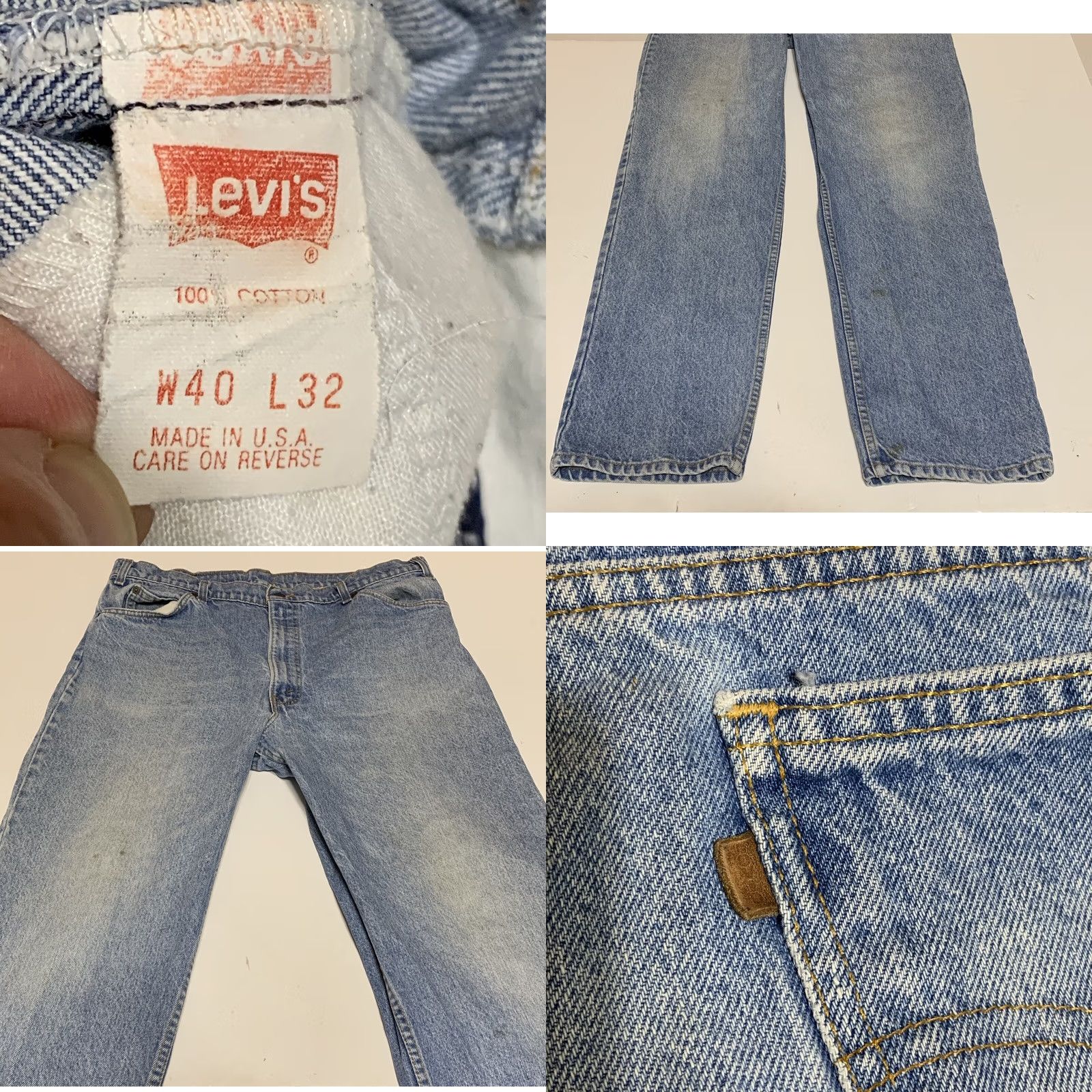 Levi's VINTAGE Levi's 540 Jeans Relaxed 38x31 Blue Denim Leather Tab Pockets 90s Mens Size US 38 / EU 54 - 8 Thumbnail