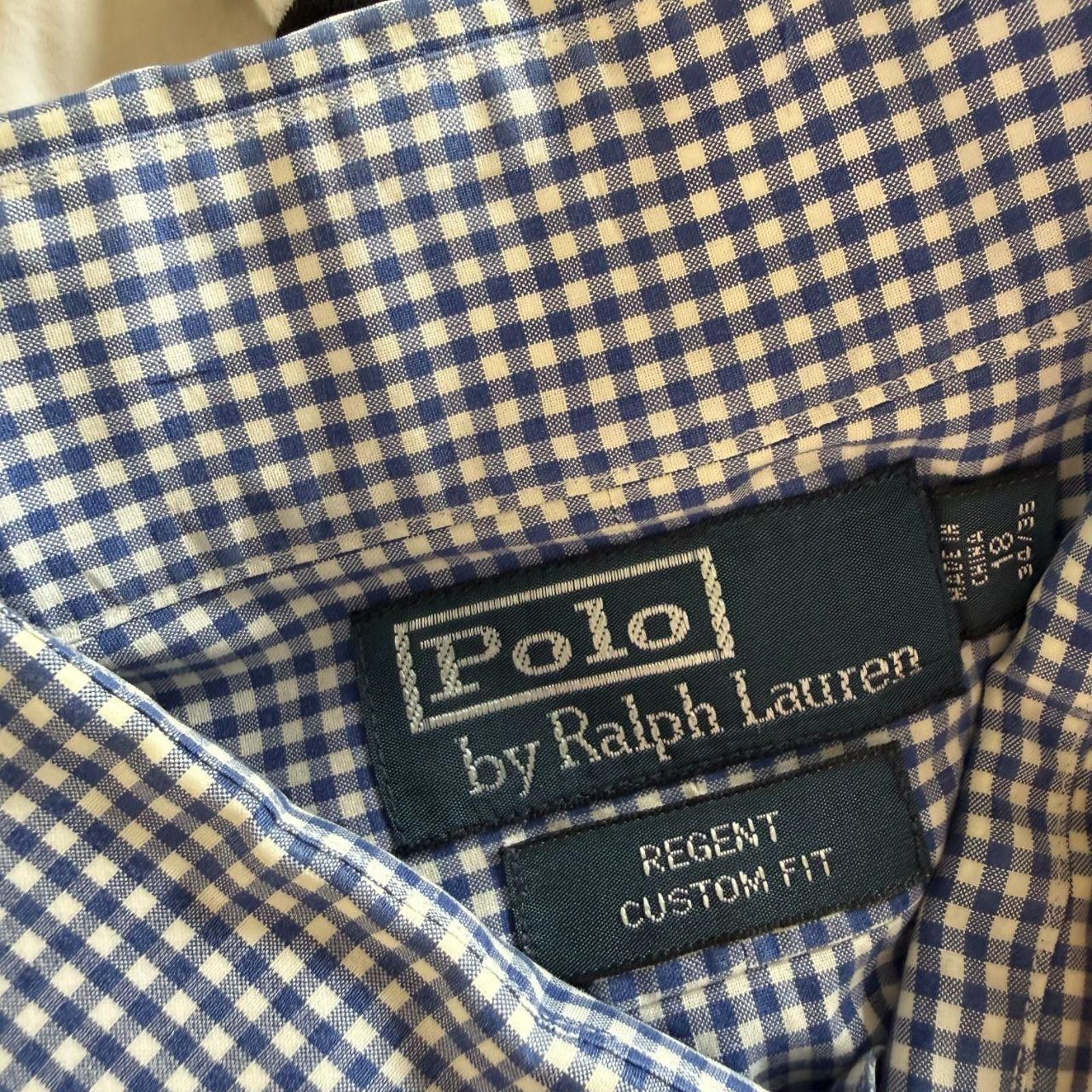 Lauren Ralph Lauren Ralph Lauren Shirt Men's 18 Blue Cotton Regent Custom Fit Size US M / EU 48-50 / 2 - 2 Thumbnail