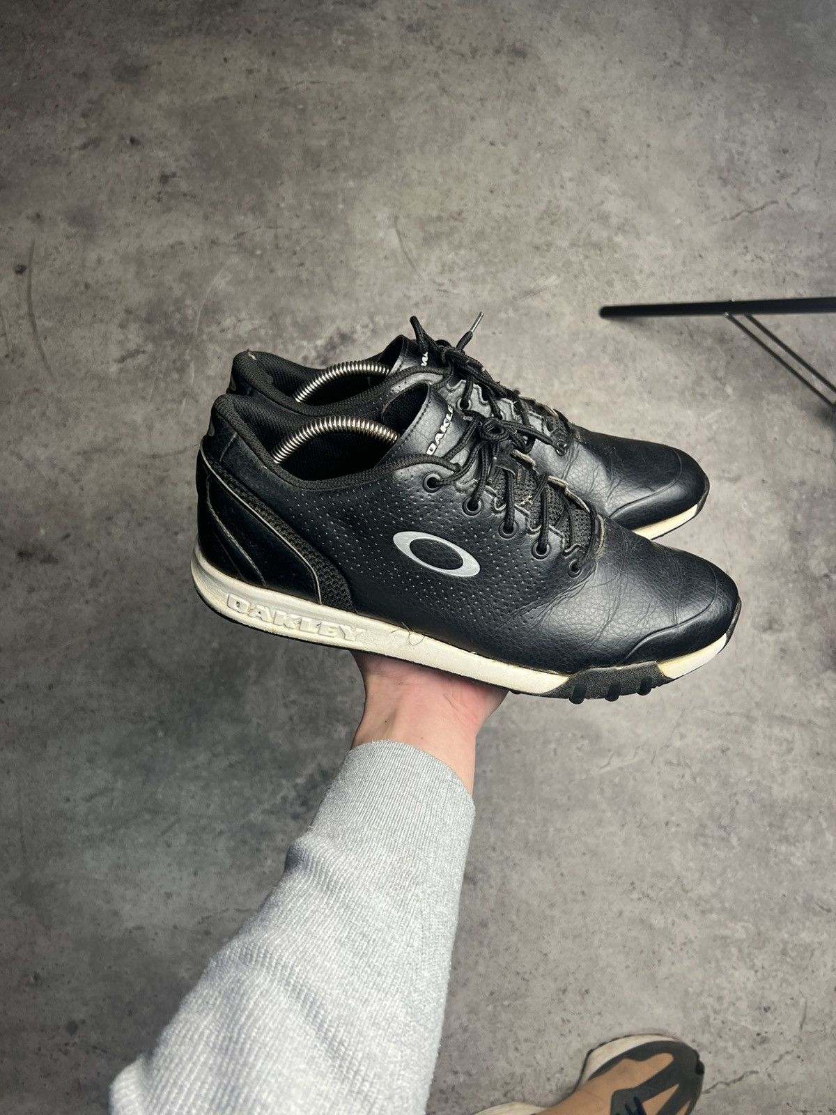 Oakley Vintage Oakley 2000s Shoes Black Leather Sneakers Size US 12 / EU 45 - 1 Thumbnail
