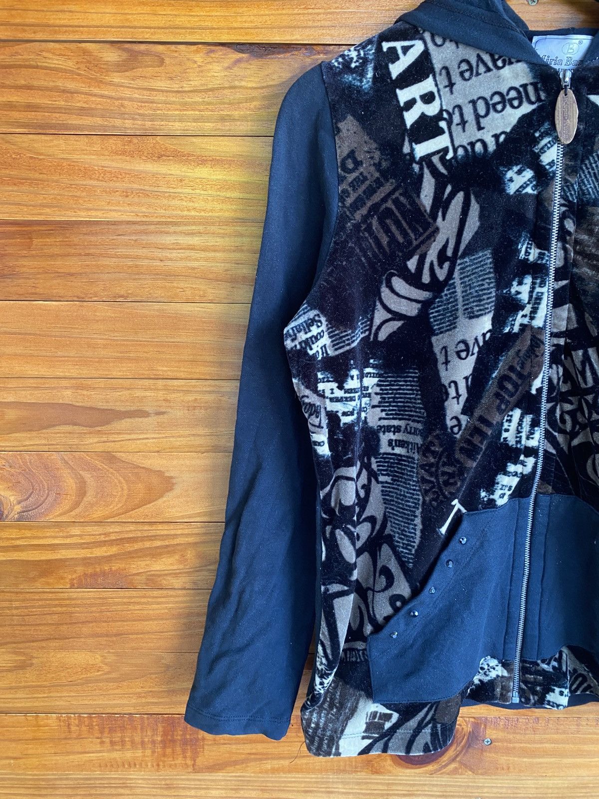 Designer Vintage Miria Bassoli Made in Italy Hooded Jacket – Artistic Size M / US 6-8 / IT 42-44 - 7 Thumbnail