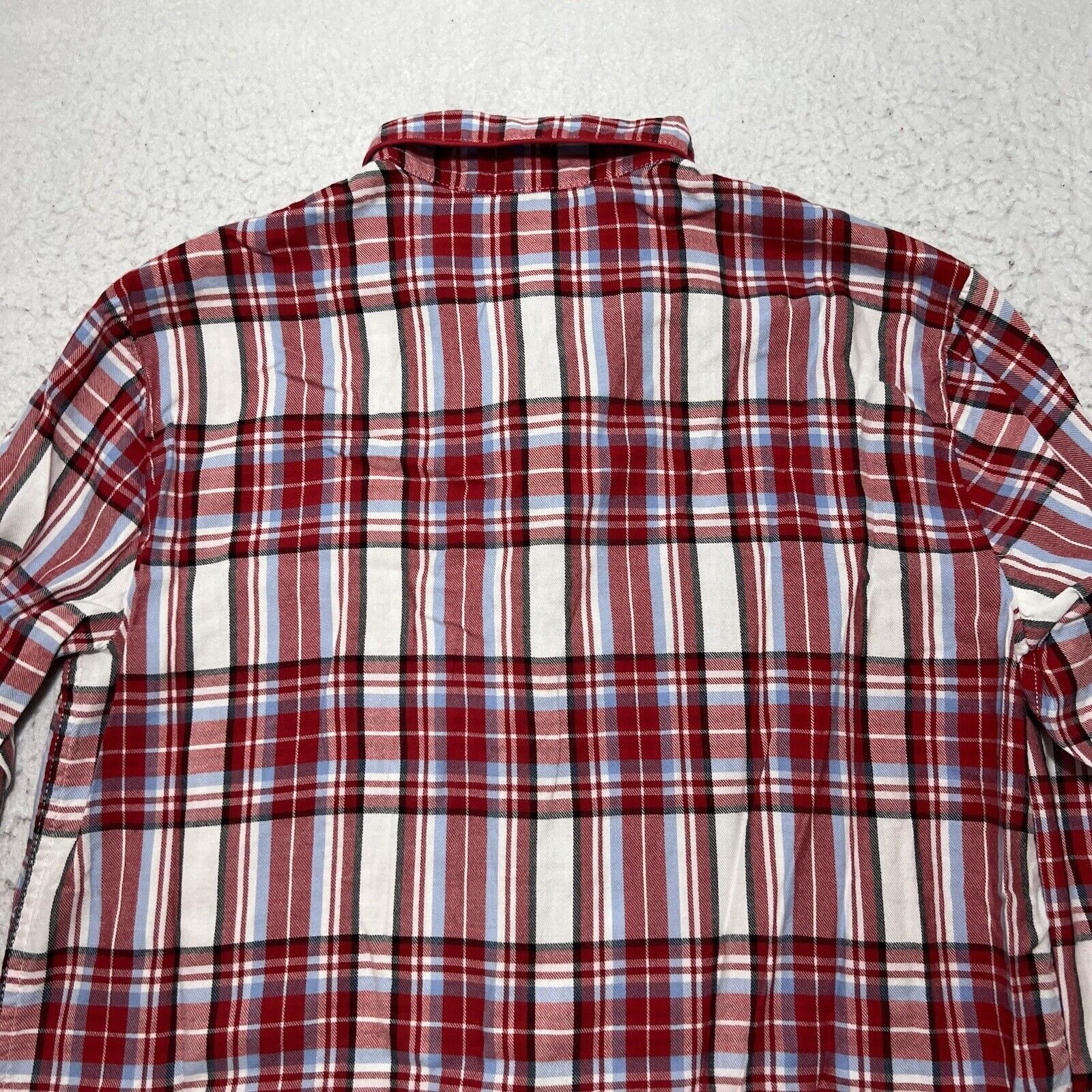 J.Crew J. Crew Button Up Flannel Collared Shirt Red Plaid Top Size XS / US 0-2 / IT 36-38 - 11 Thumbnail