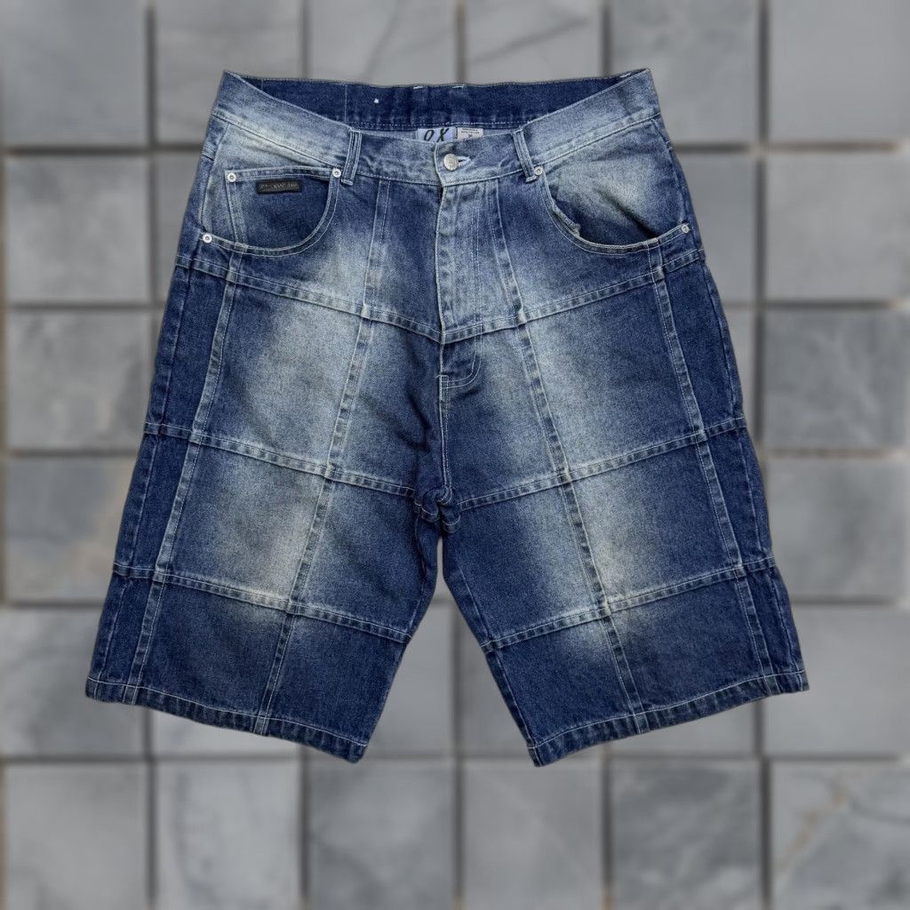 Denime VINTAGE Y2K O.X Jackpot Jeans Bermuda Shorts Jorts Mens 36 Denim Ramie Cotton Baggy Blue Pockets 90s 00s Mens Size US 36 / EU 52 - 1 Thumbnail
