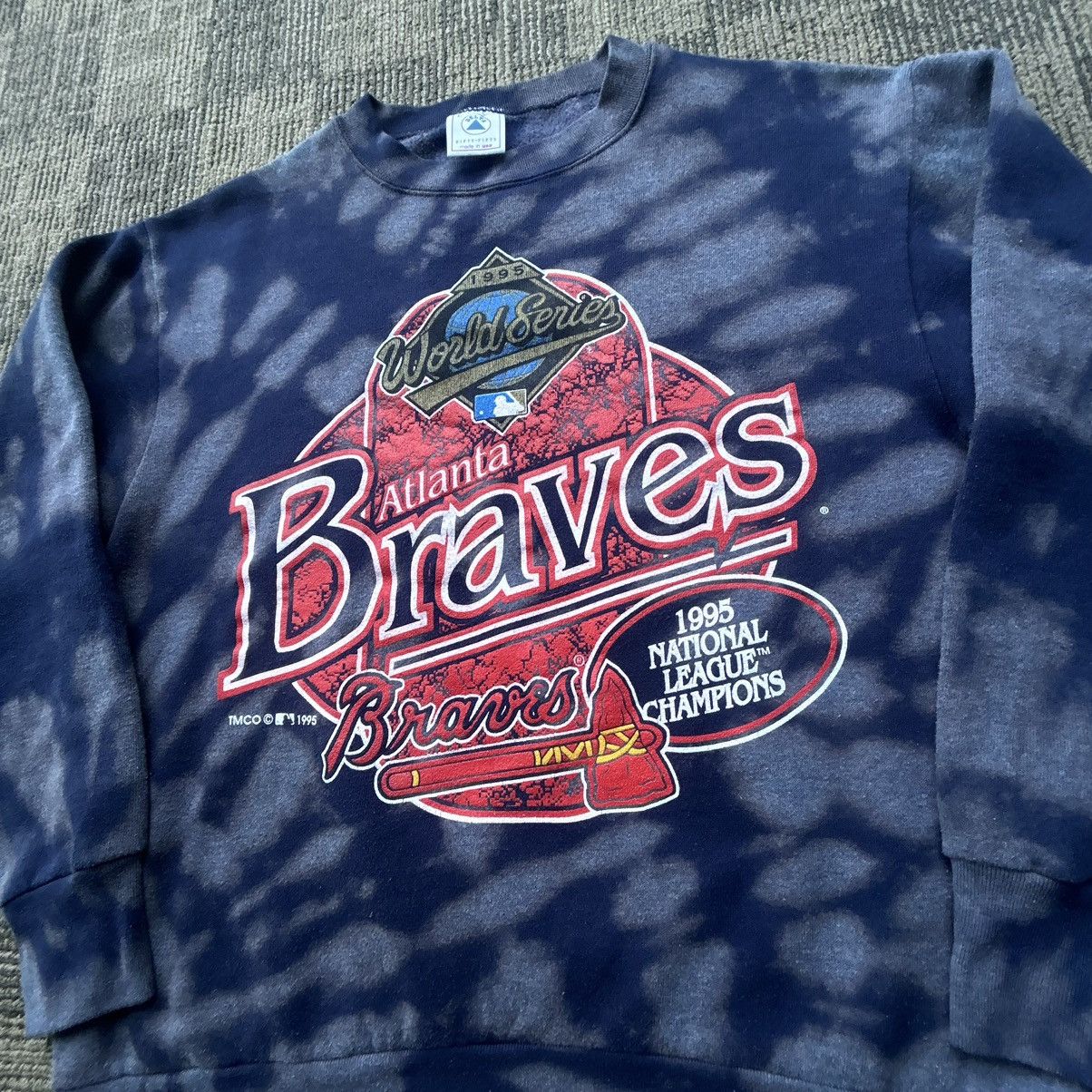 Vintage Vintage 1995 Atlanta Braves World Series Navy Blue Crewneck Size US S / EU 44-46 / 1 - 2 Thumbnail