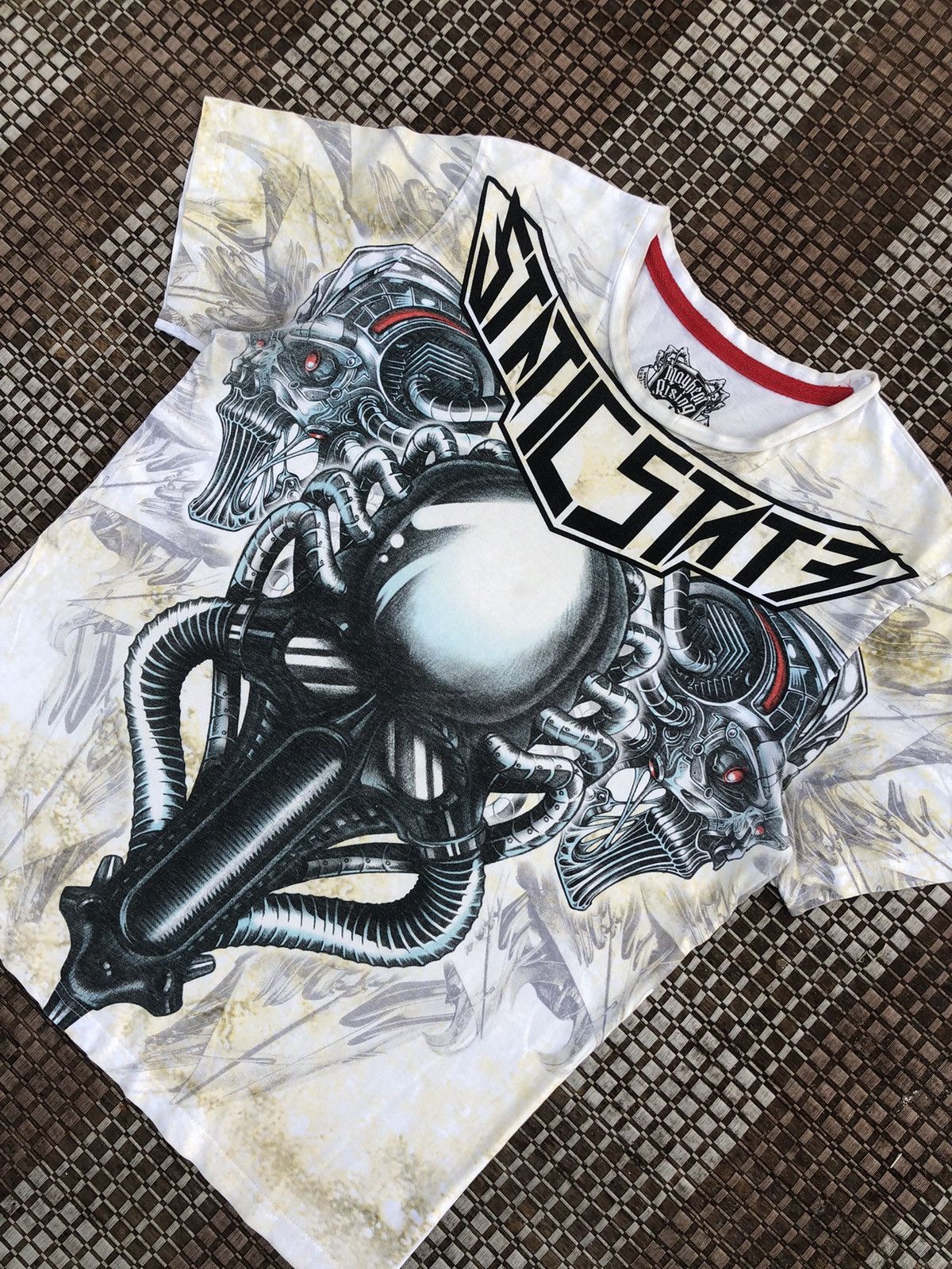 Affliction × Ed Hardy × Vintage RARE OVP Mayhem Rising STATIC STATE Tshirt Size US XL / EU 56 / 4 - 2 Thumbnail