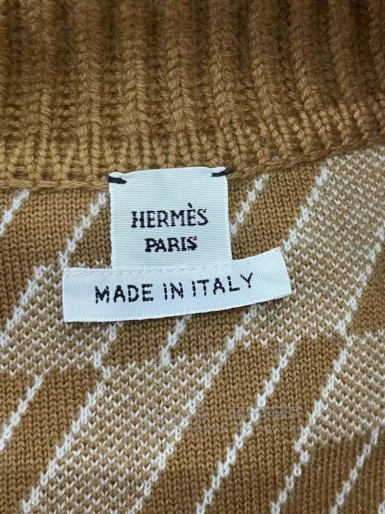 Hermes Hermes Brown Two-Sided Wool Coat, Wearable on Both Sides Size XS / US 0-2 / IT 36-38 - 3 Thumbnail