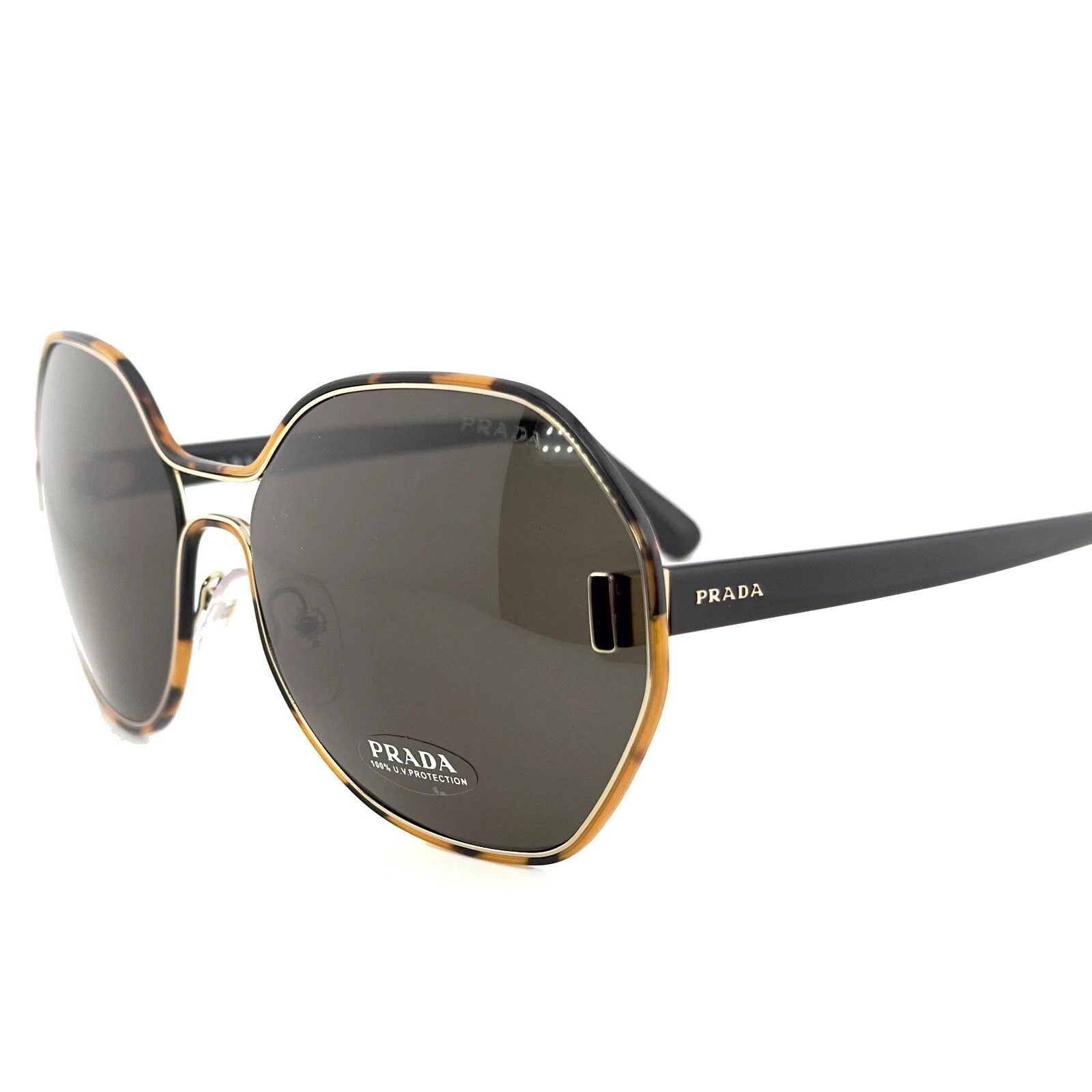 Prada PRADA 53T MOD EVOLUTION PR53TS Black Geometric Sunglasses Size ONE SIZE - 9 Thumbnail