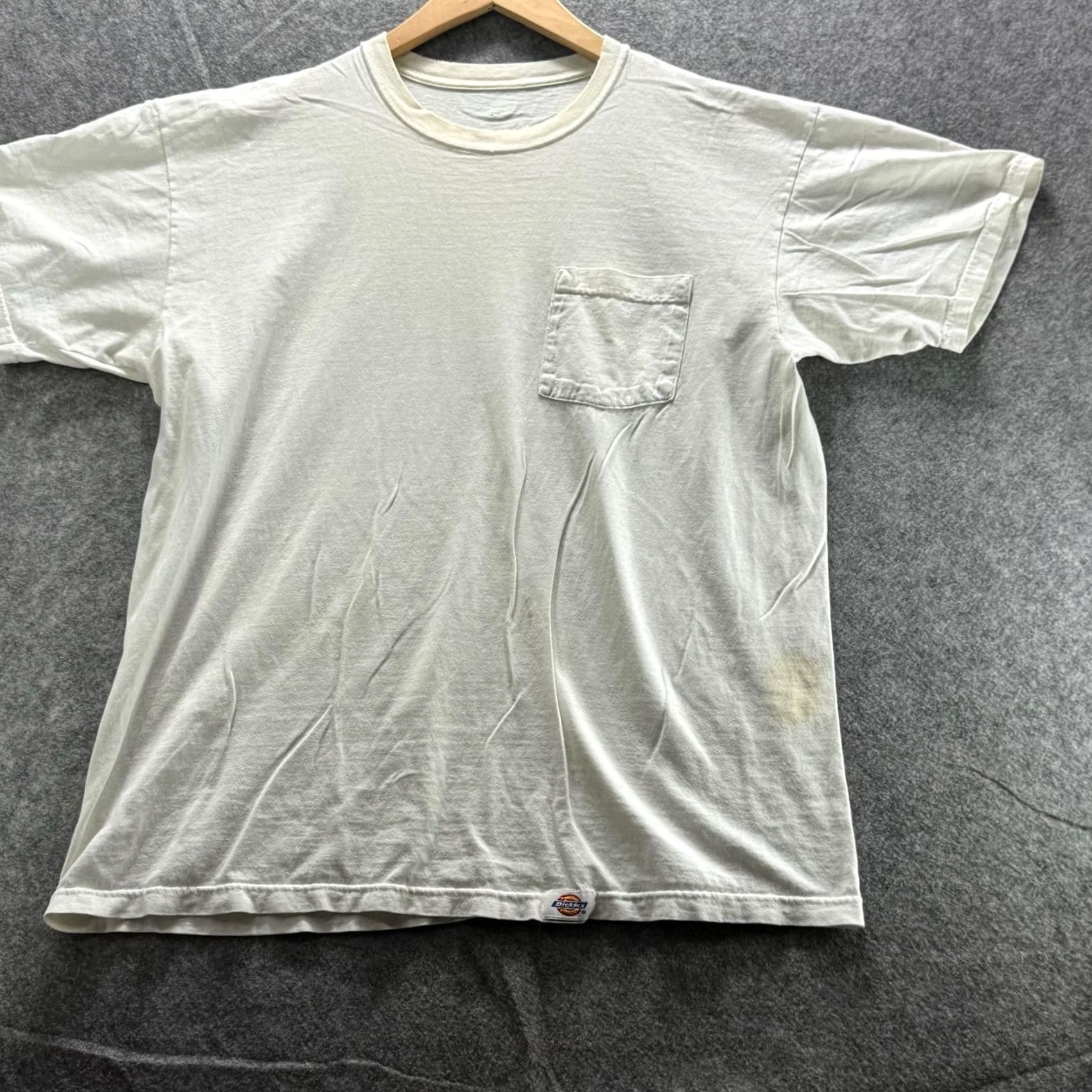 Dickies Dickies Shirt Mens L White Pocket Crewneck Cotton Jersey Logo Workwear Size US L / EU 52-54 / 3 - 2 Thumbnail