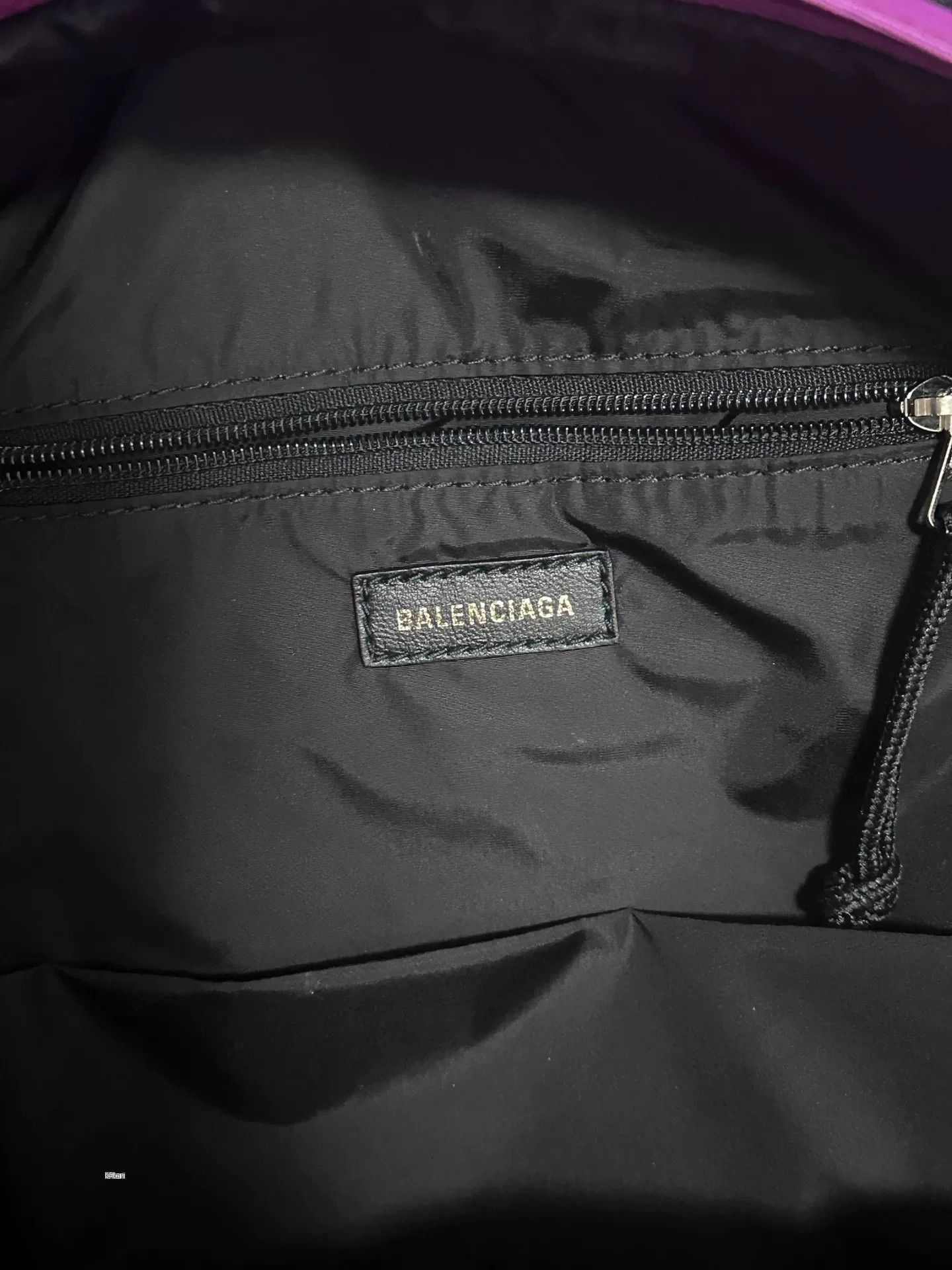 Balenciaga Balenciaga Embroidered Logo Purple Backpack Size ONE SIZE - 3 Thumbnail