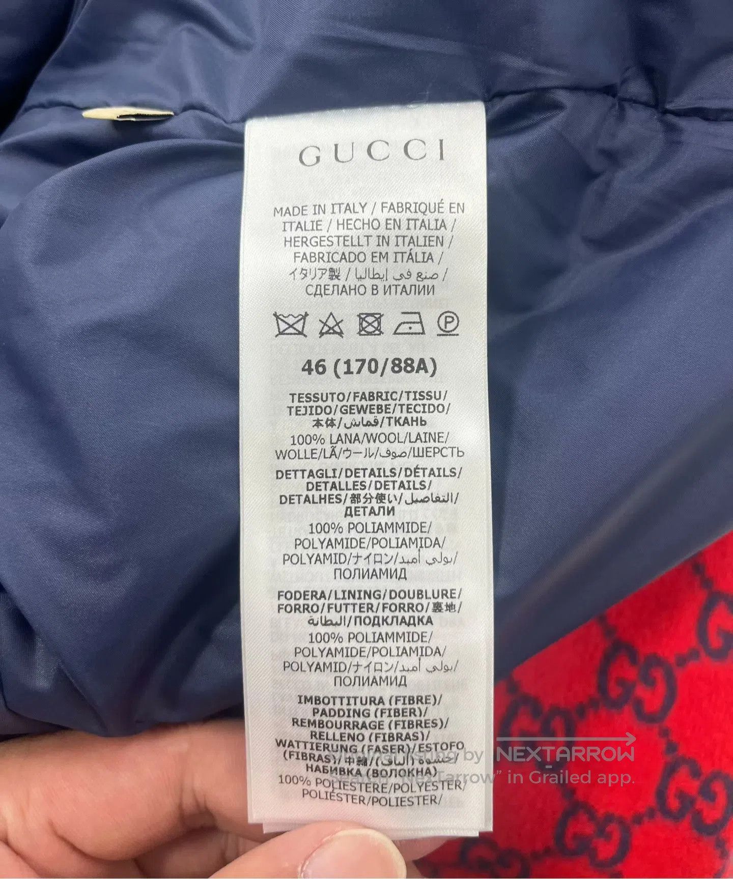 Gucci Guicci Red Vintage GG Full-Print Shirt-Style Cotton Quilte Size US S / EU 44-46 / 1 - 5 Thumbnail