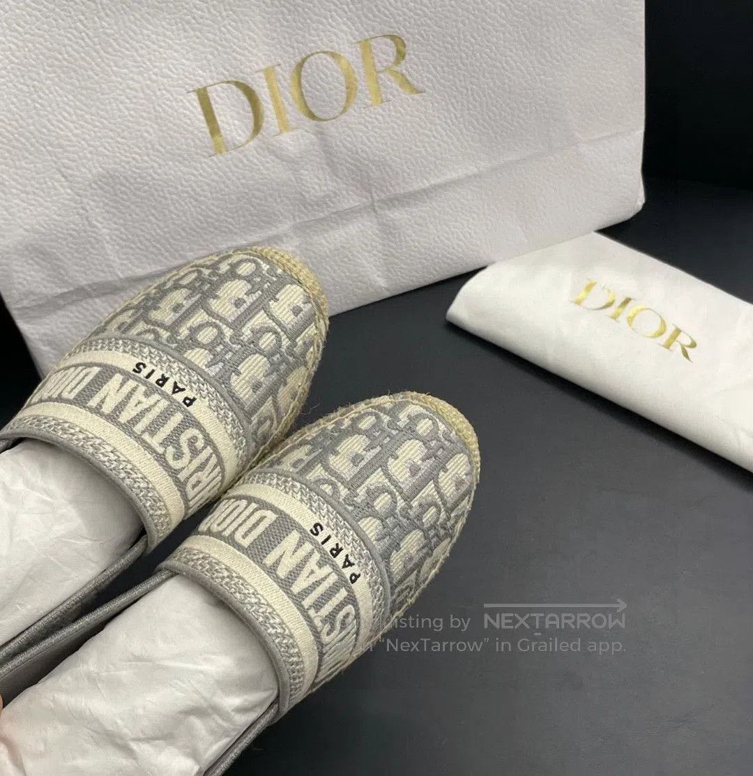 Dior Dior Granville Gray Espadrilles. Size US 7 / IT 37 - 6 Thumbnail