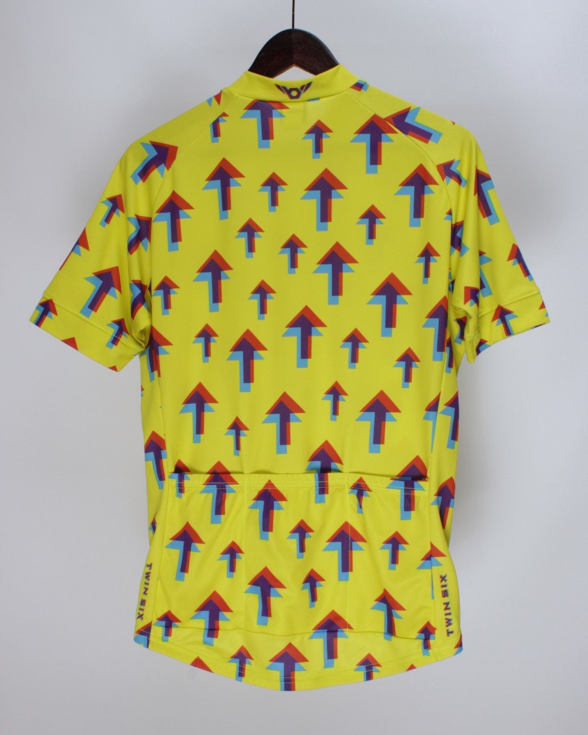 Vintage TWIN SIX Yellow Geometric Arrow Full Zip Cycling Jersey Size US L / EU 52-54 / 3 - 2 Thumbnail
