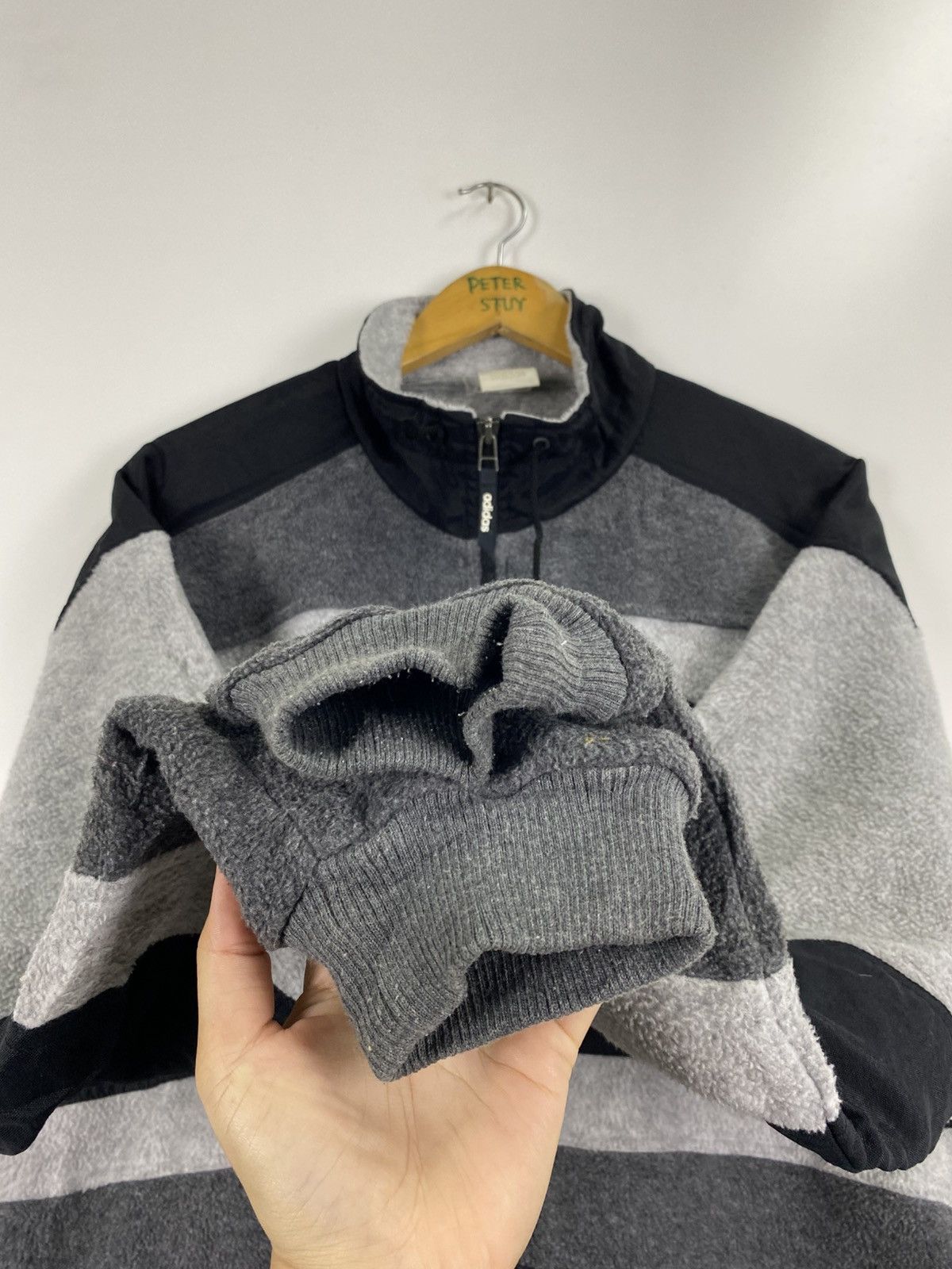 Adidas × Vintage Vintage Adidas Fleece Jacket Size US L / EU 52-54 / 3 - 14 Thumbnail