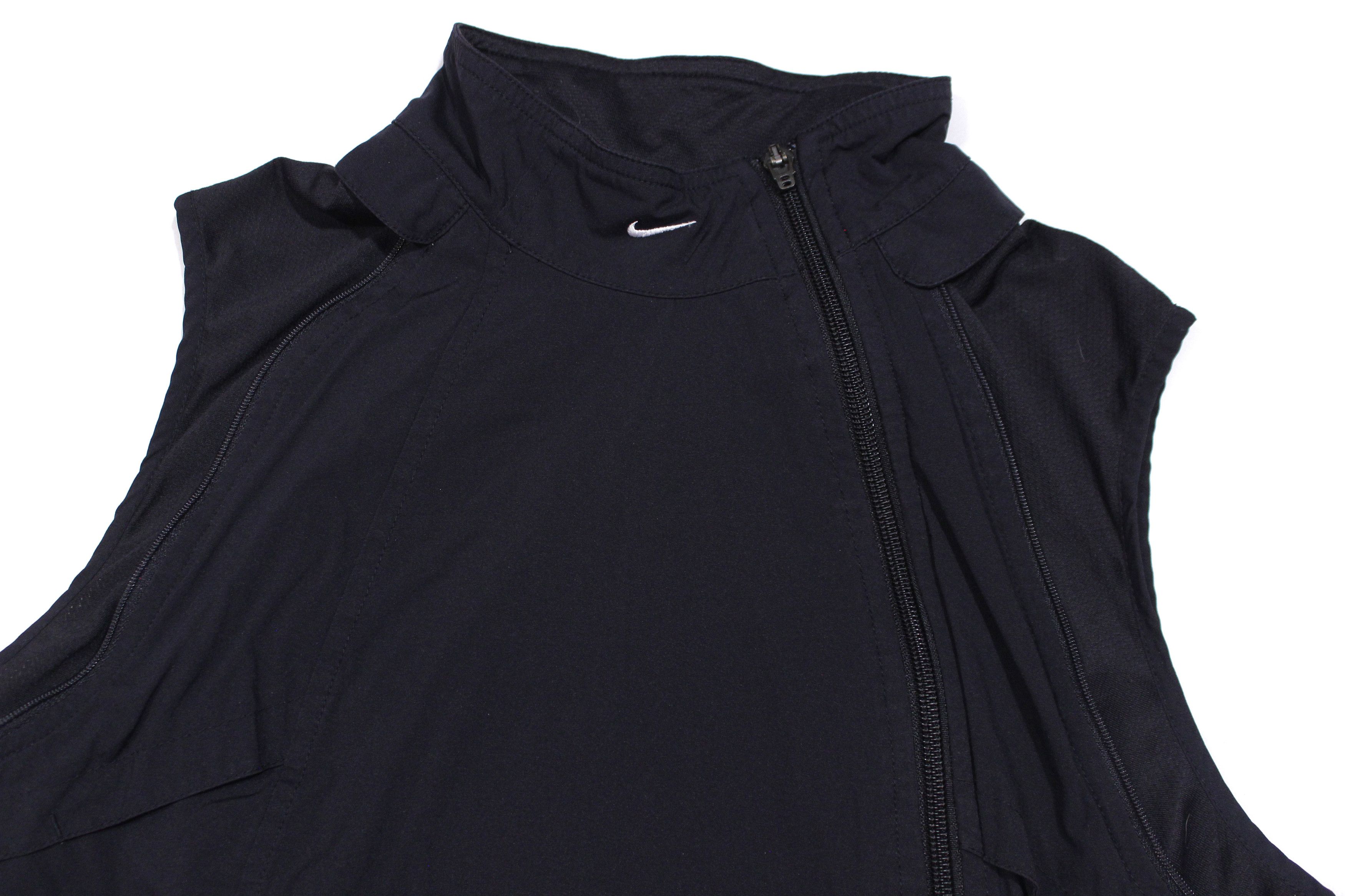 Nike 90S Swoosh Logo Nylon Sidezip Tech Vest Size S / US 4 / IT 40 - 3 Thumbnail