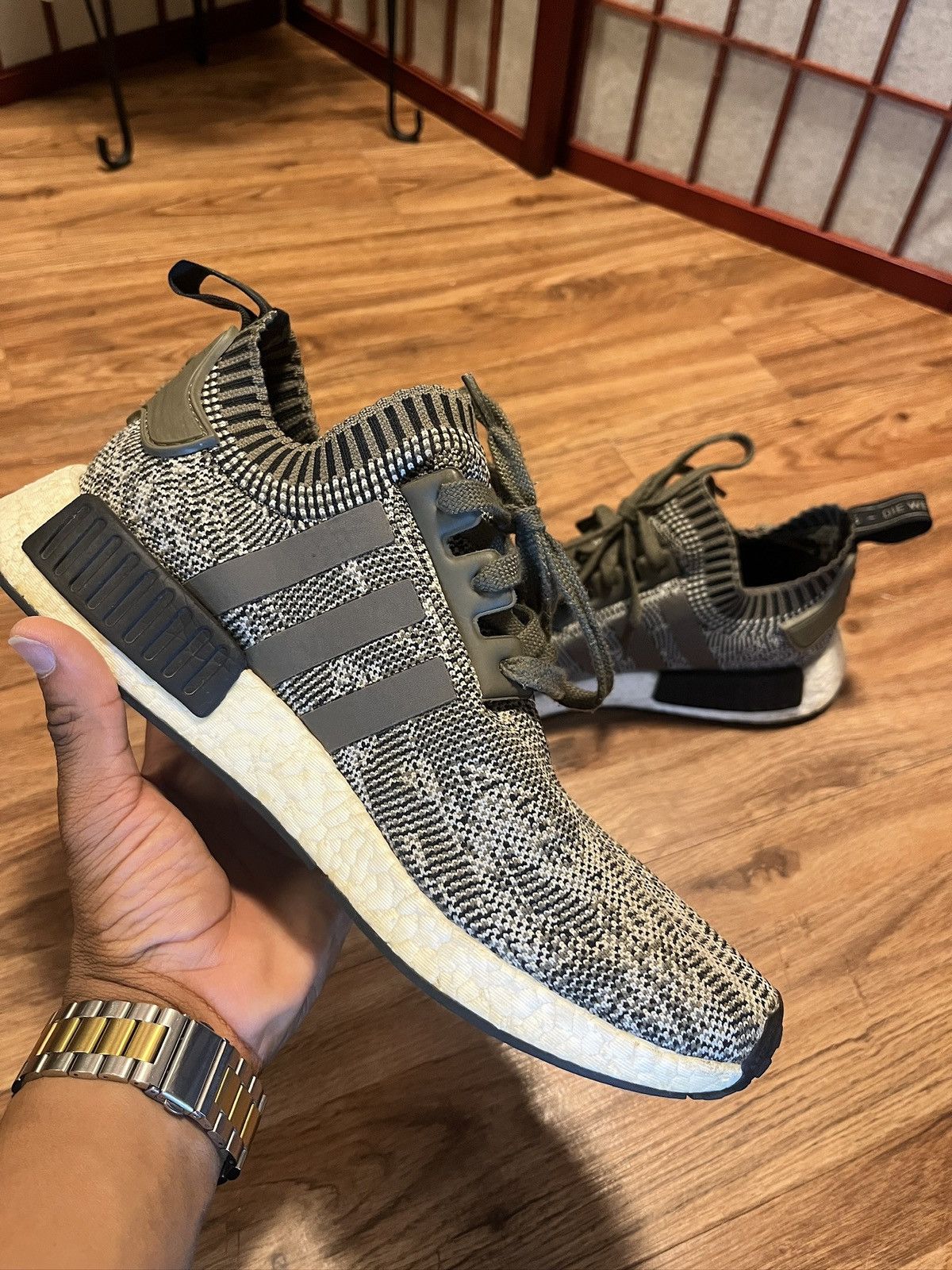 Adidas NMD R1 Core Black Grey Three Size US 10 / EU 43 - 6 Thumbnail