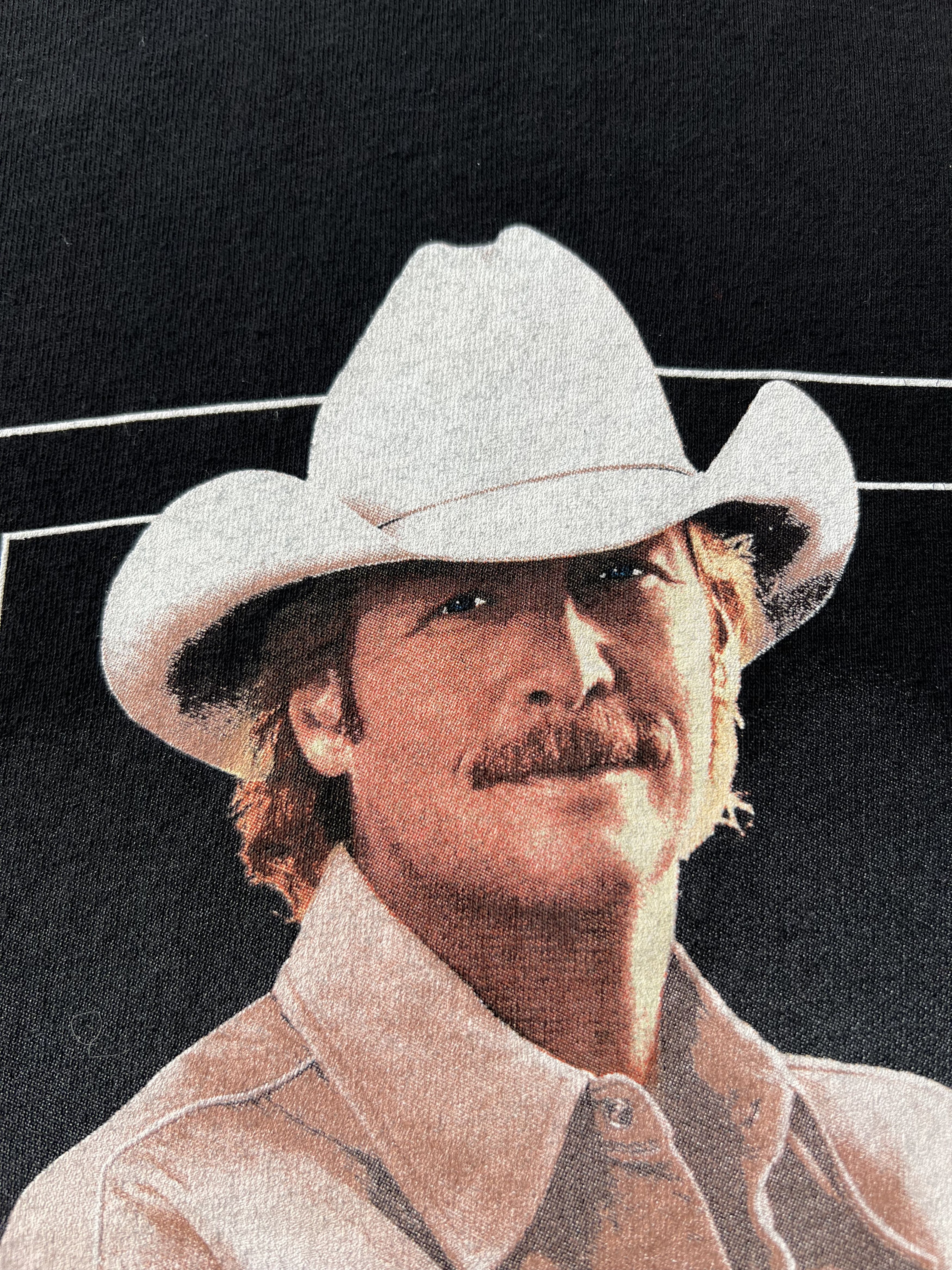 Band Tees Vintage 2000s Alan Jackson Singer Black T-shirt Size US M / EU 48-50 / 2 - 6 Thumbnail