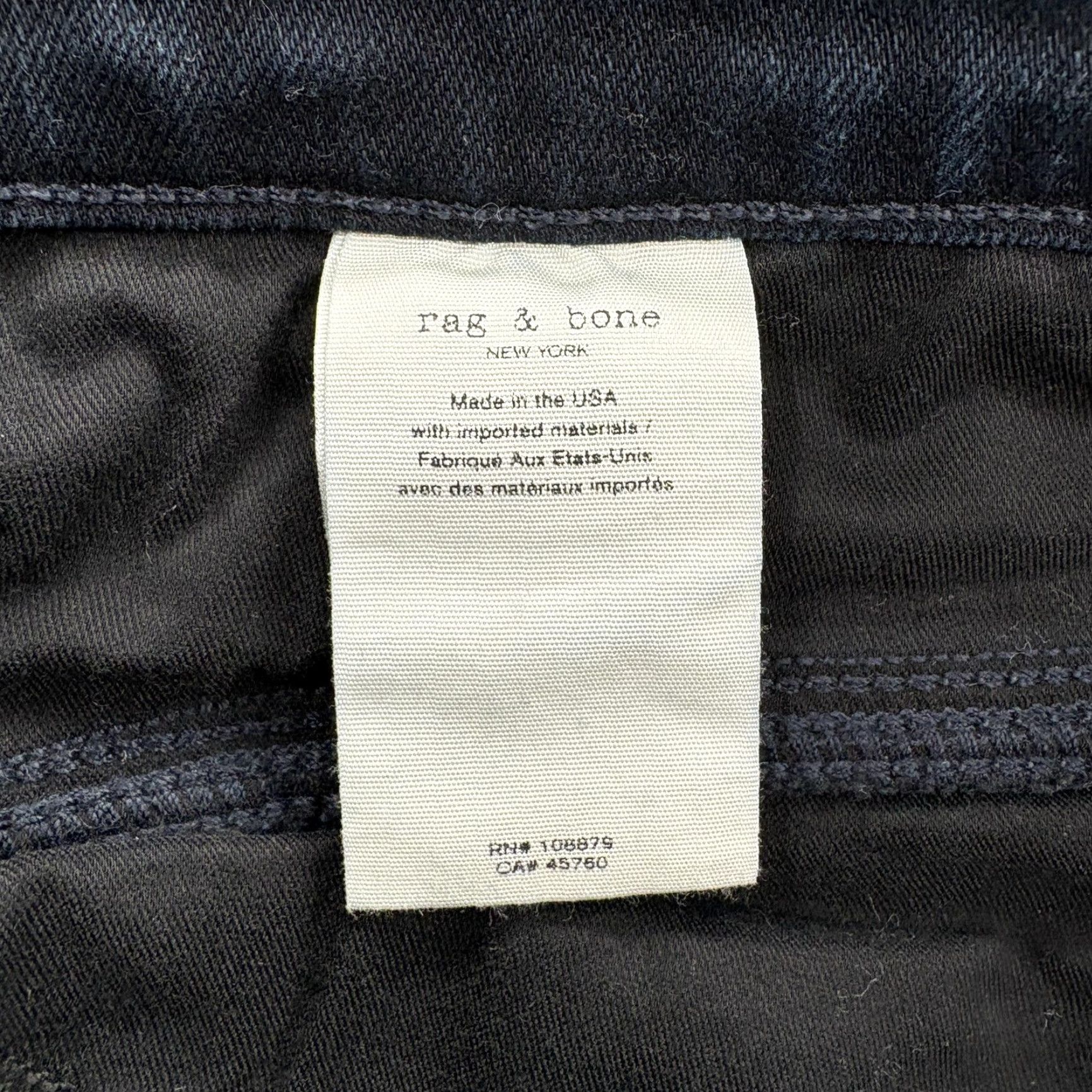 Rag & Bone rag & bone Jane Super High Rise Skinny Jeans Womens 32 Blue Denim Stretch USA Size 24" / US 00 / IT 34 - 6 Thumbnail