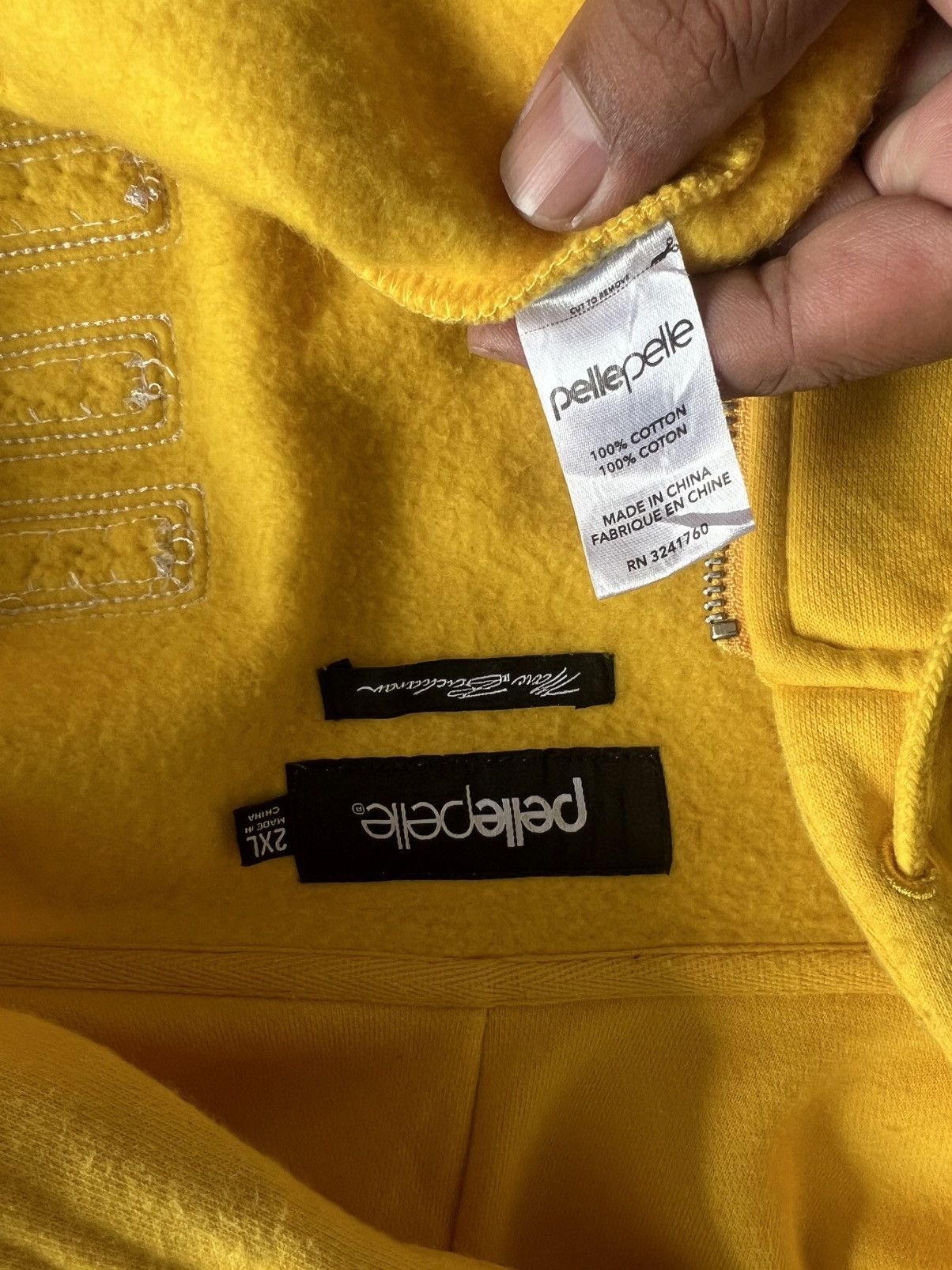 Pelle Pelle Vintage Pelle Pelle Marc Buchanan Spellout Hoodie Zipper Size US XXL / EU 58 / 5 - 12 Thumbnail