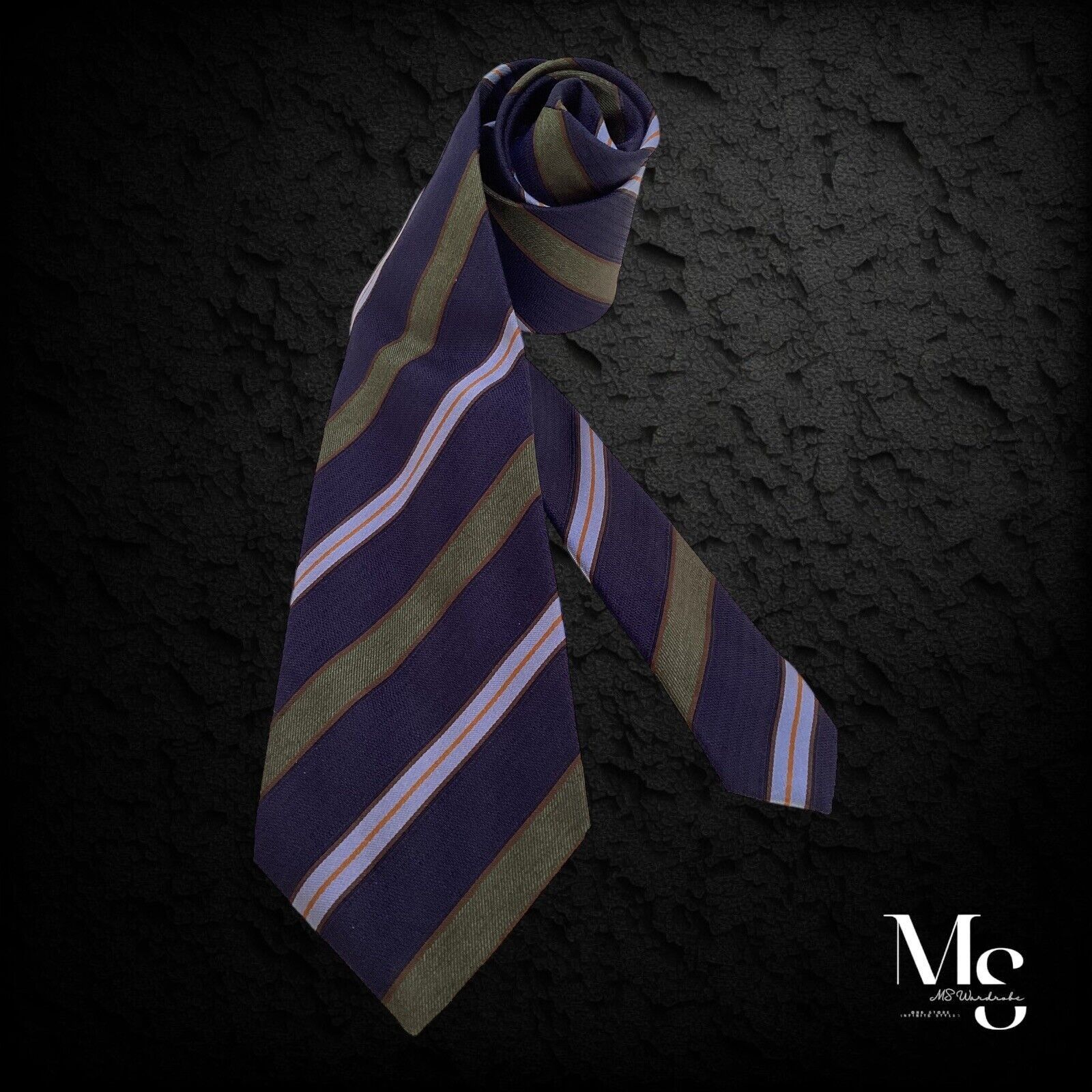Aquascutum AQUASCUTUM Current Purple Striped Luxury Silk TieMade In Ita Size ONE SIZE - 1 Thumbnail
