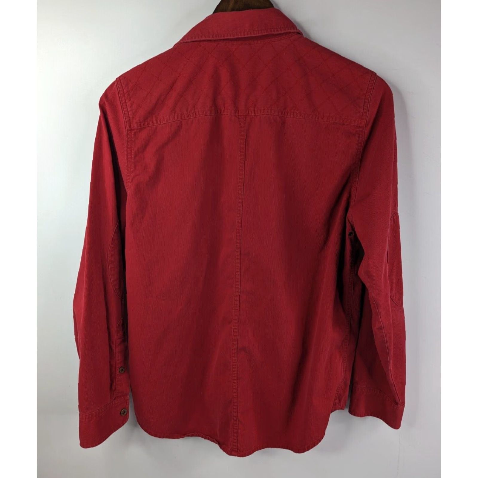 Ralph Lauren VINTAGE Lauren Ralph Lauren Button Up Shirt Womens Medium Red Corduroy Cotton Blend Long Sleeve Fall Winter Fish Theme Jersey? Size M / US 6-8 / IT 42-44 - 6 Thumbnail