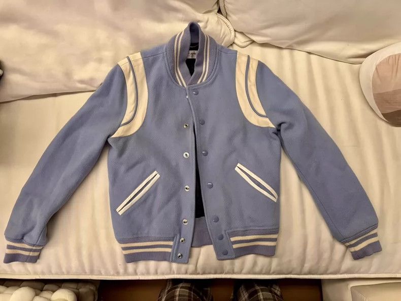 Saint Laurent Paris Saint Laurent Haze Blue Teddy jacket 2504-Nextarrow Size XS / US 0-2 / IT 36-38 - 1 Thumbnail