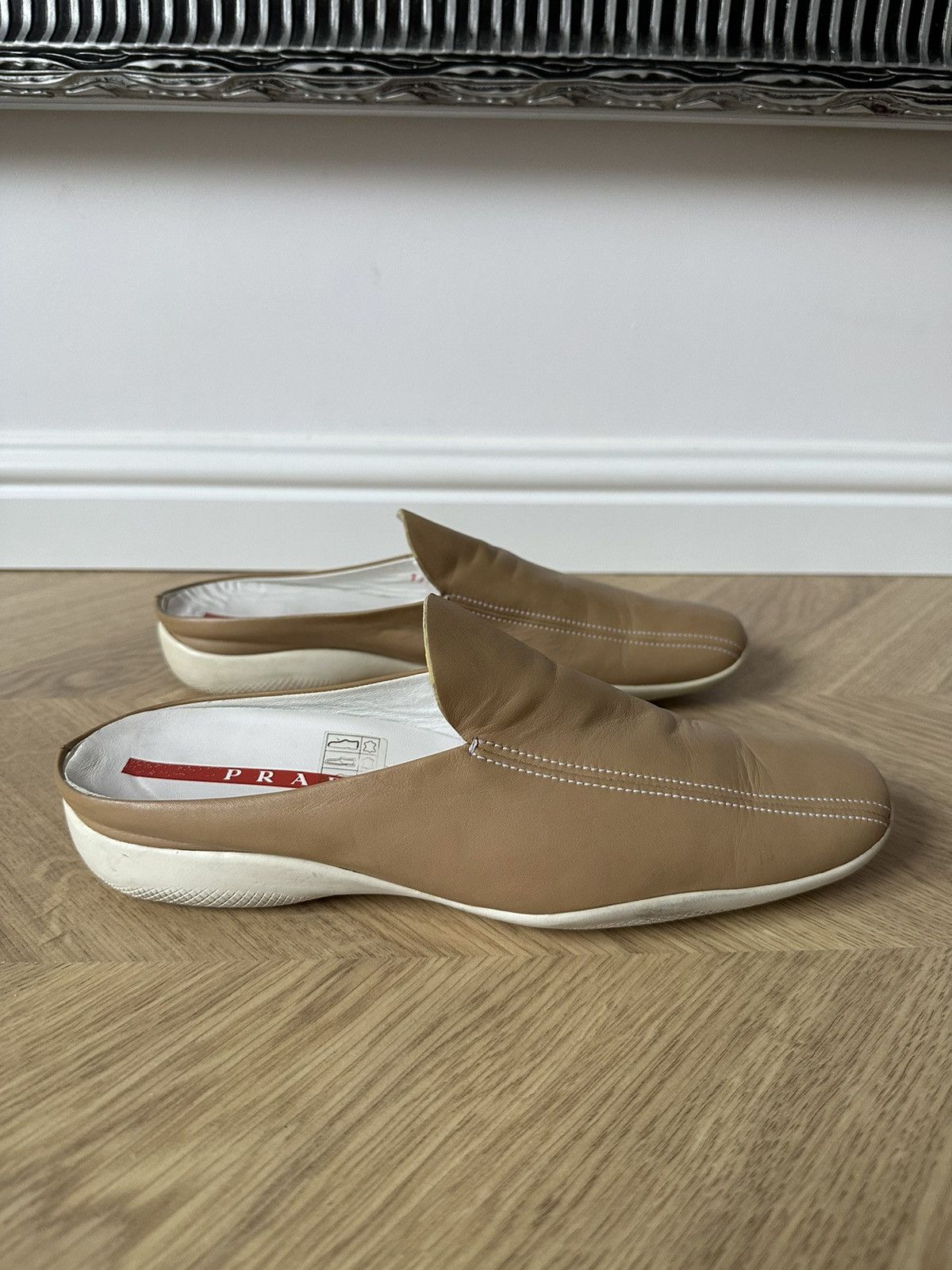 Prada Prada 00s Mules Slippers Slides Vintage Rare Size US 7 / IT 37 - 4 Thumbnail
