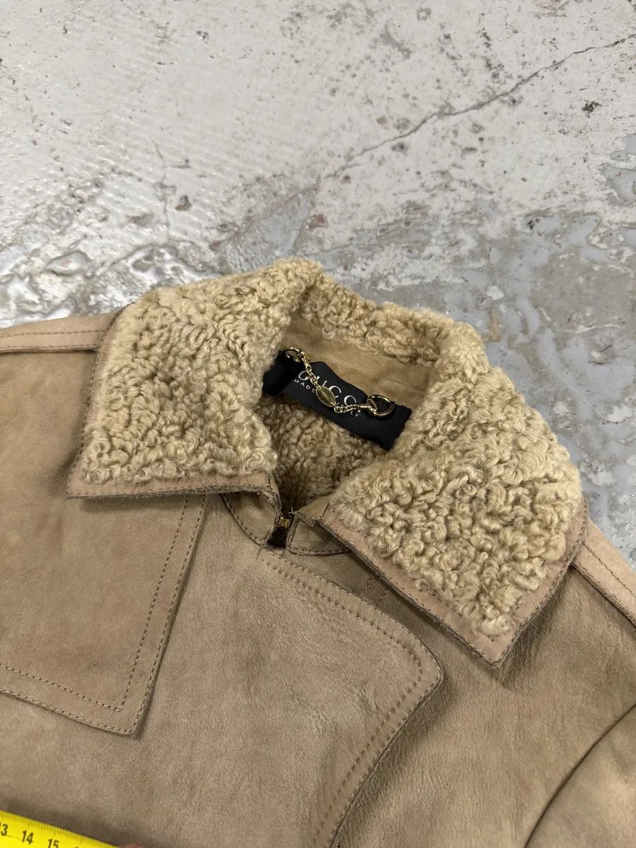 Gucci 2000s Gucci Beige Premium Shearling Long Belted Coat Size S / US 4 / IT 40 - 8 Thumbnail