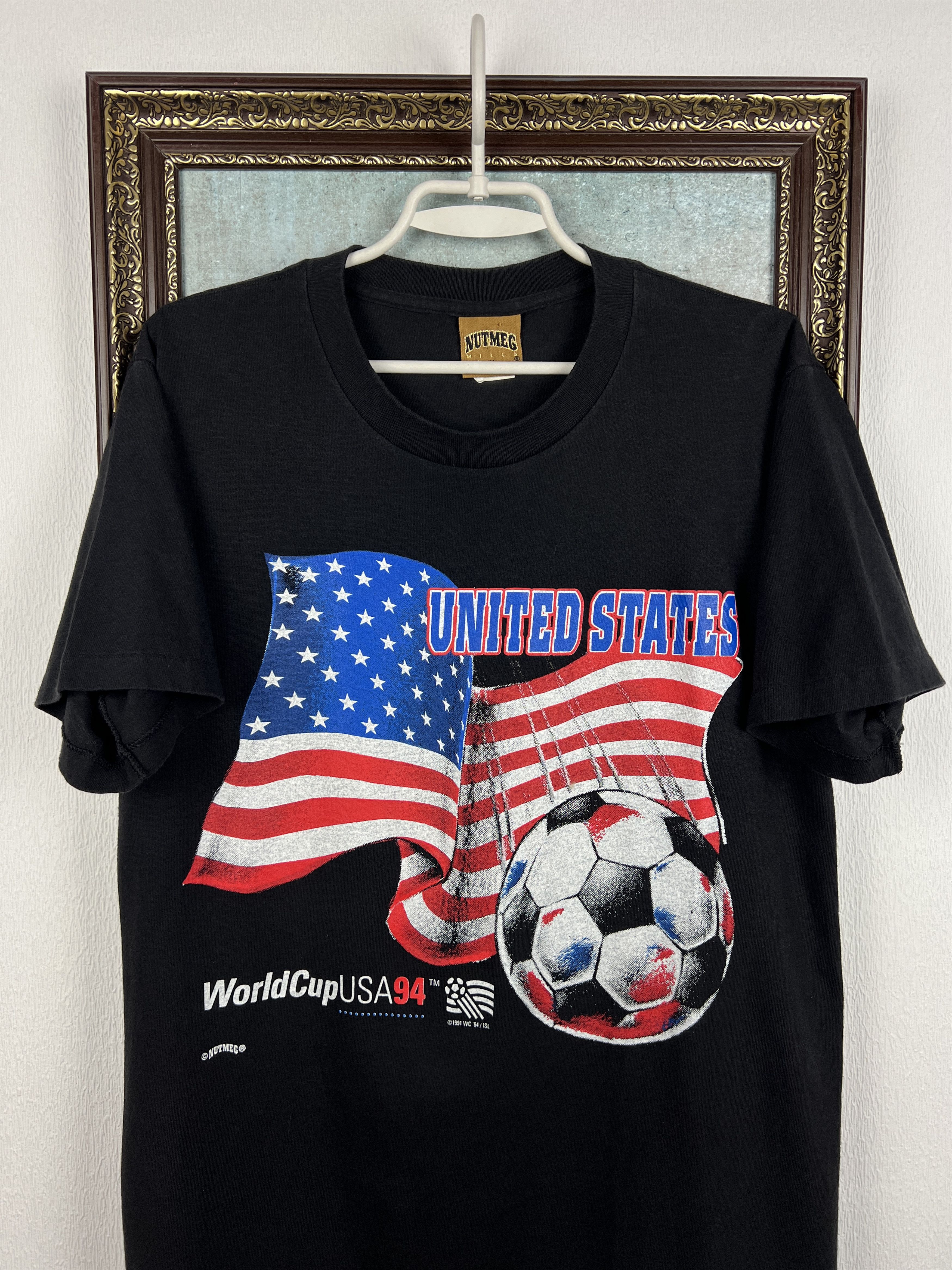 Vintage USA Football World Cup Shirt Soccer Over Print Jersey Size US M / EU 48-50 / 2 - 2 Thumbnail