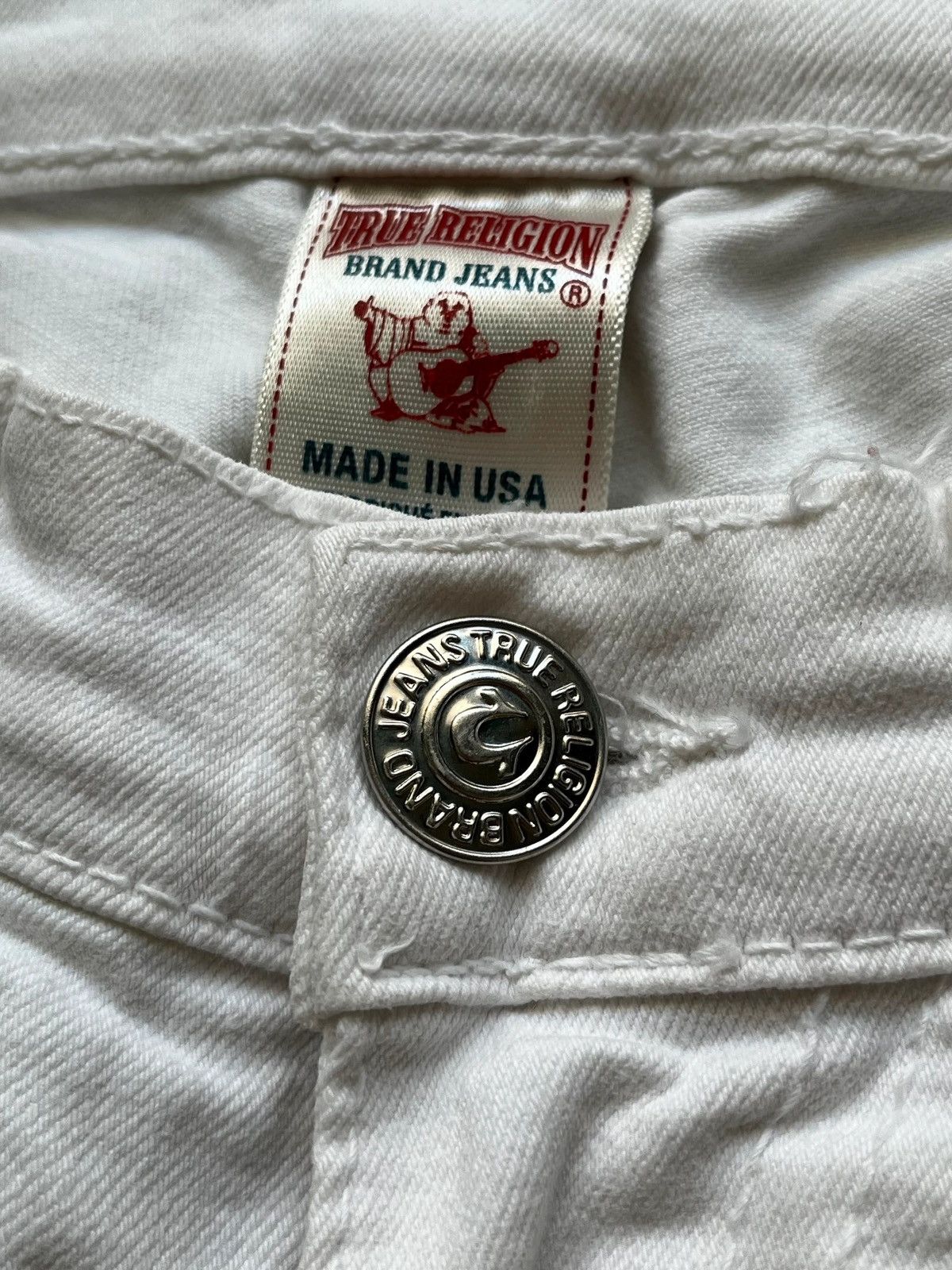 True Religion True Religion Casey Made in USA Y2K 2000s Slim Fit White Size 24" / US 00 / IT 34 - 2 Thumbnail